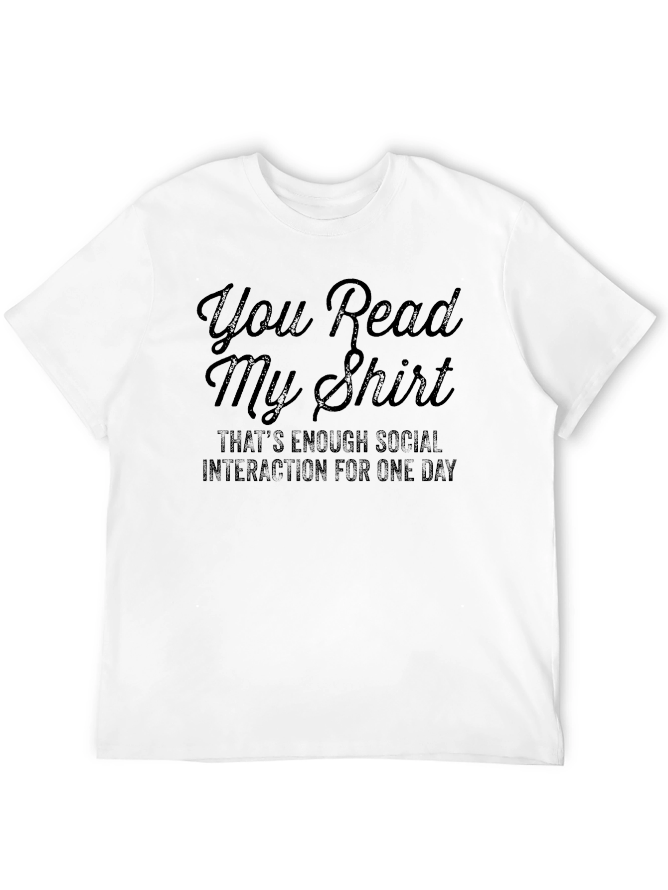 Black Funny Social Interaction T-Shirt view 12