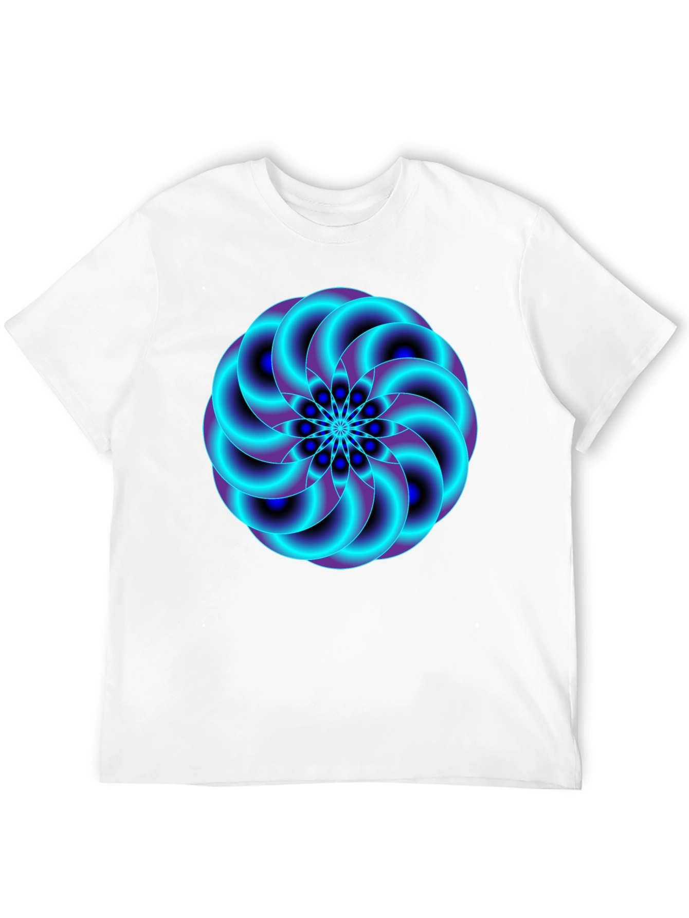 Black Vivid Swirl Graphic Tee - Premium Black Cotton Comfort view 12