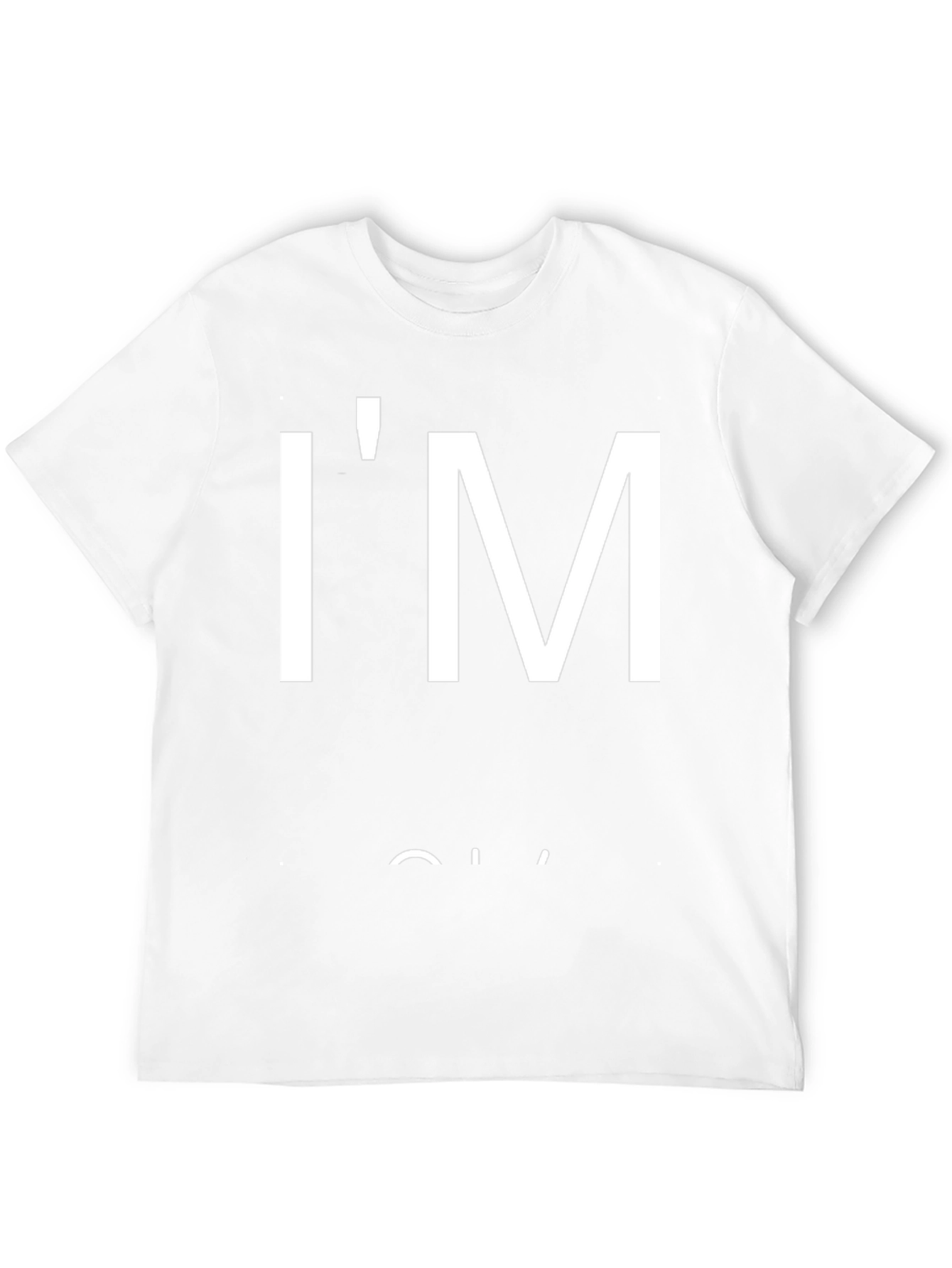 Black I'm Okay T-Shirt - Black Graphic Tee for Casual Wear view 12