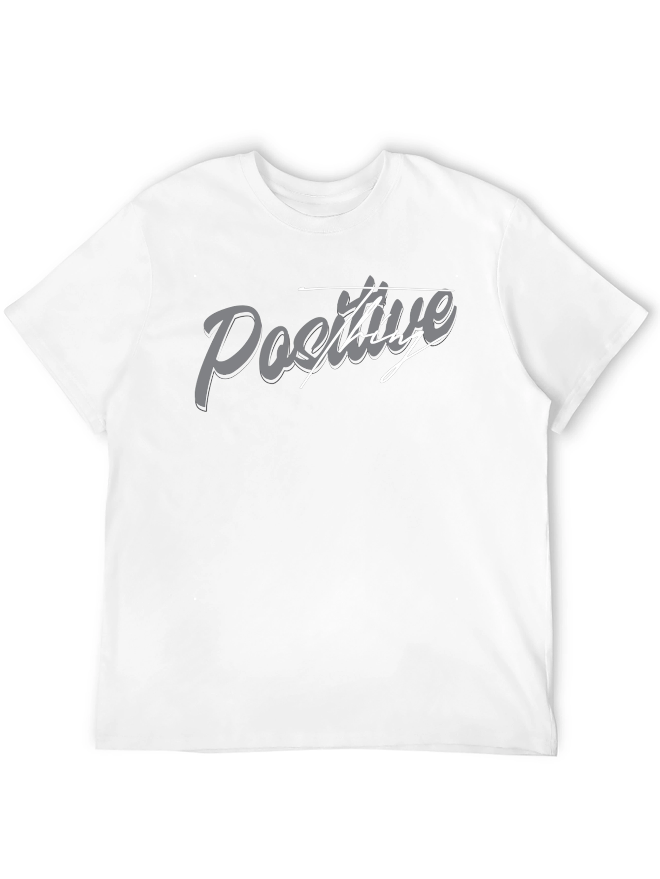 Black Positive Thinking Graphic Tee - Black view 12