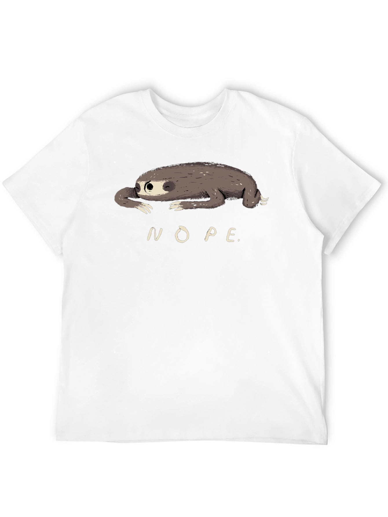 Black Nope Sloth Graphic Tee - Relaxed Style view 12