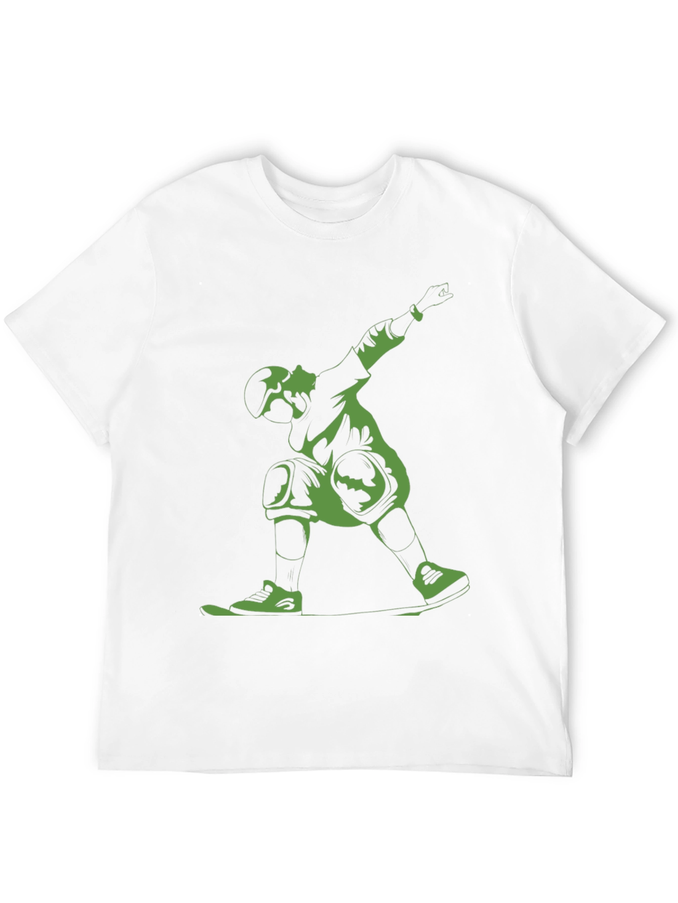 Black Skateboarder Graphic Tee - Black Cotton Blend view 12