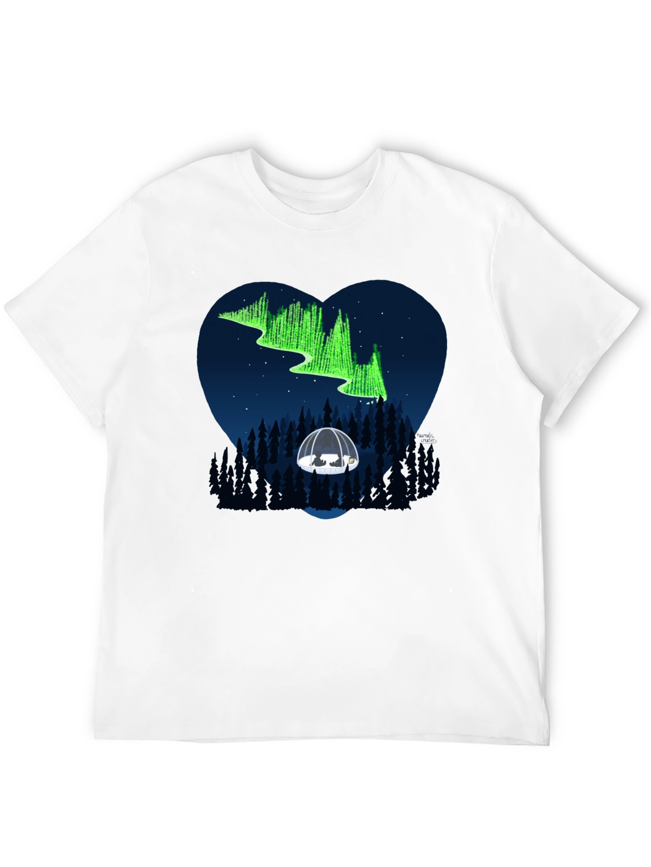Aurora Borealis Heart Graphic Tee - 12