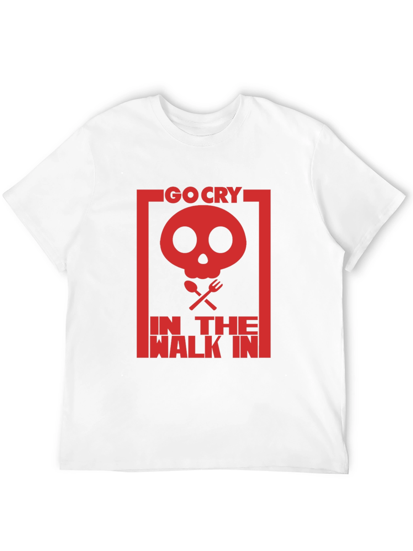 Black Go Cry In The Walk In T-Shirt - Funny Skull Graphic Tee view 12