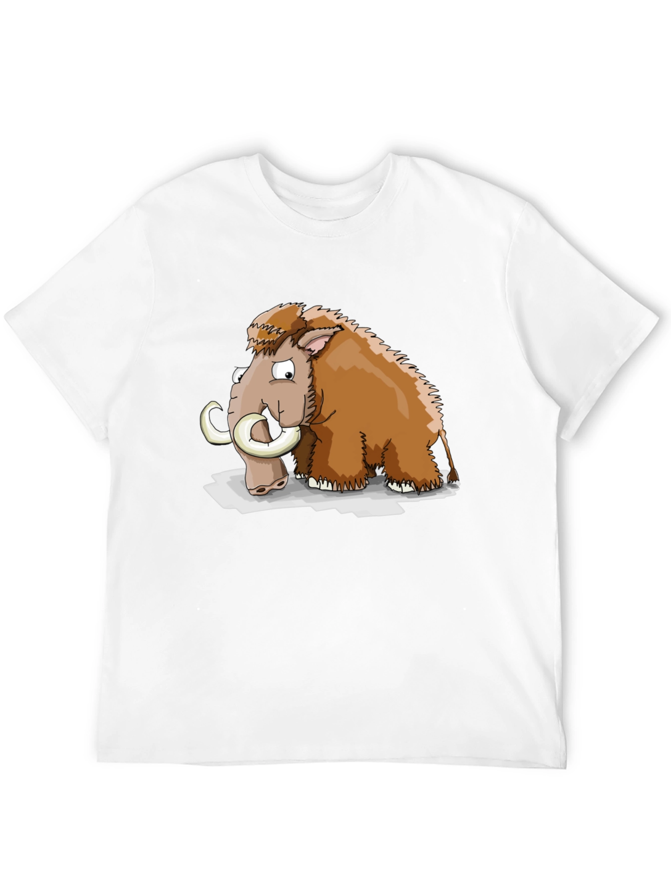 Cartoon Mammoth Graphic T-Shirt - Black - 12