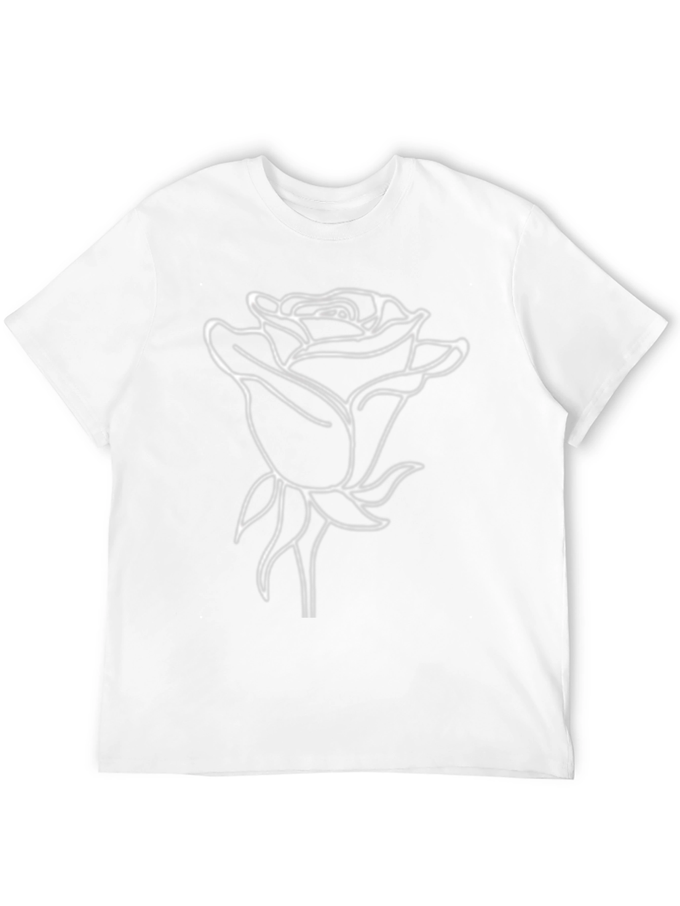 Black Rose Graphic Tee - Classic Black Cotton Shirt view 12