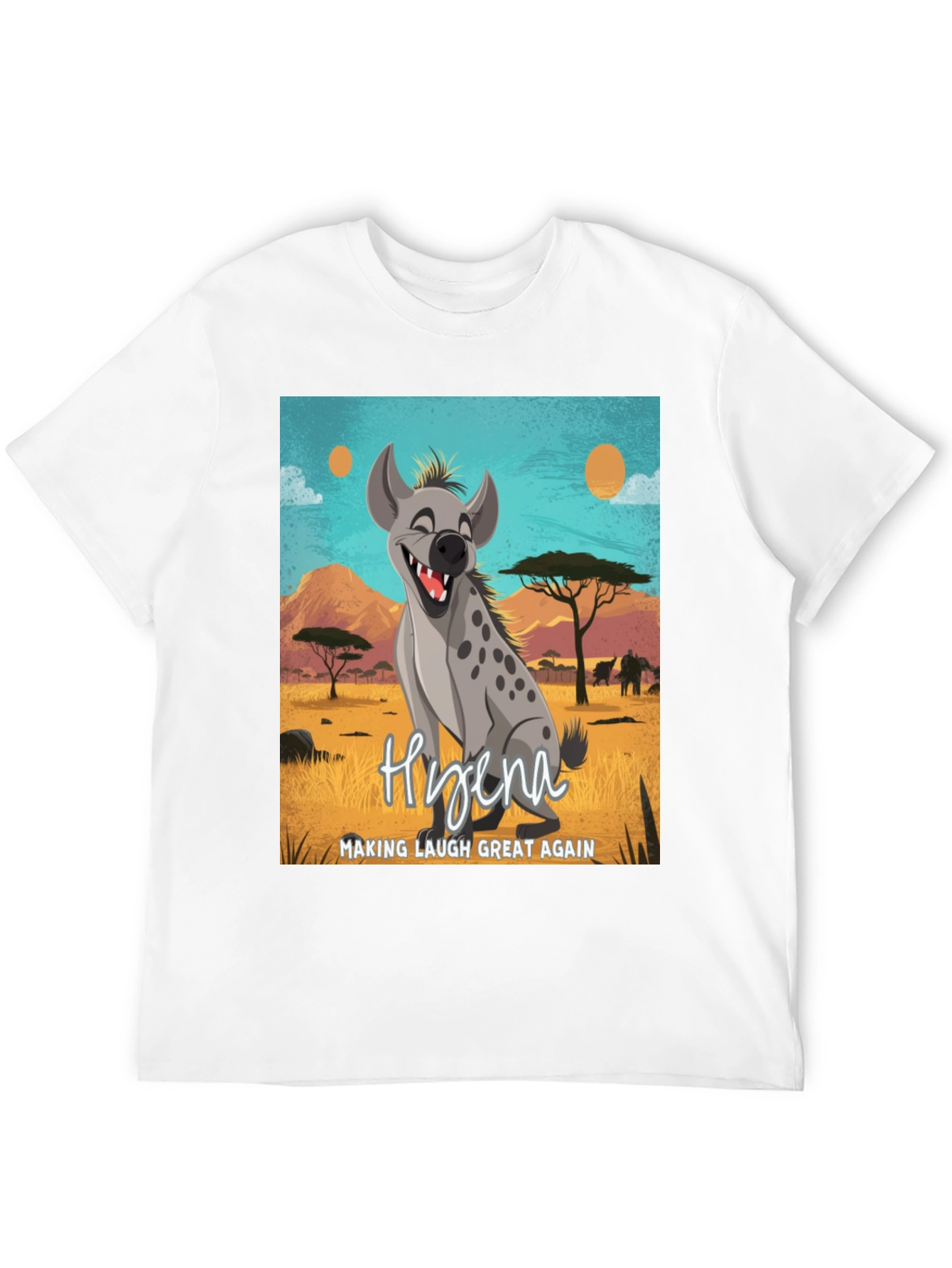Black Hyena Making Laugh Great Again T-Shirt view 12