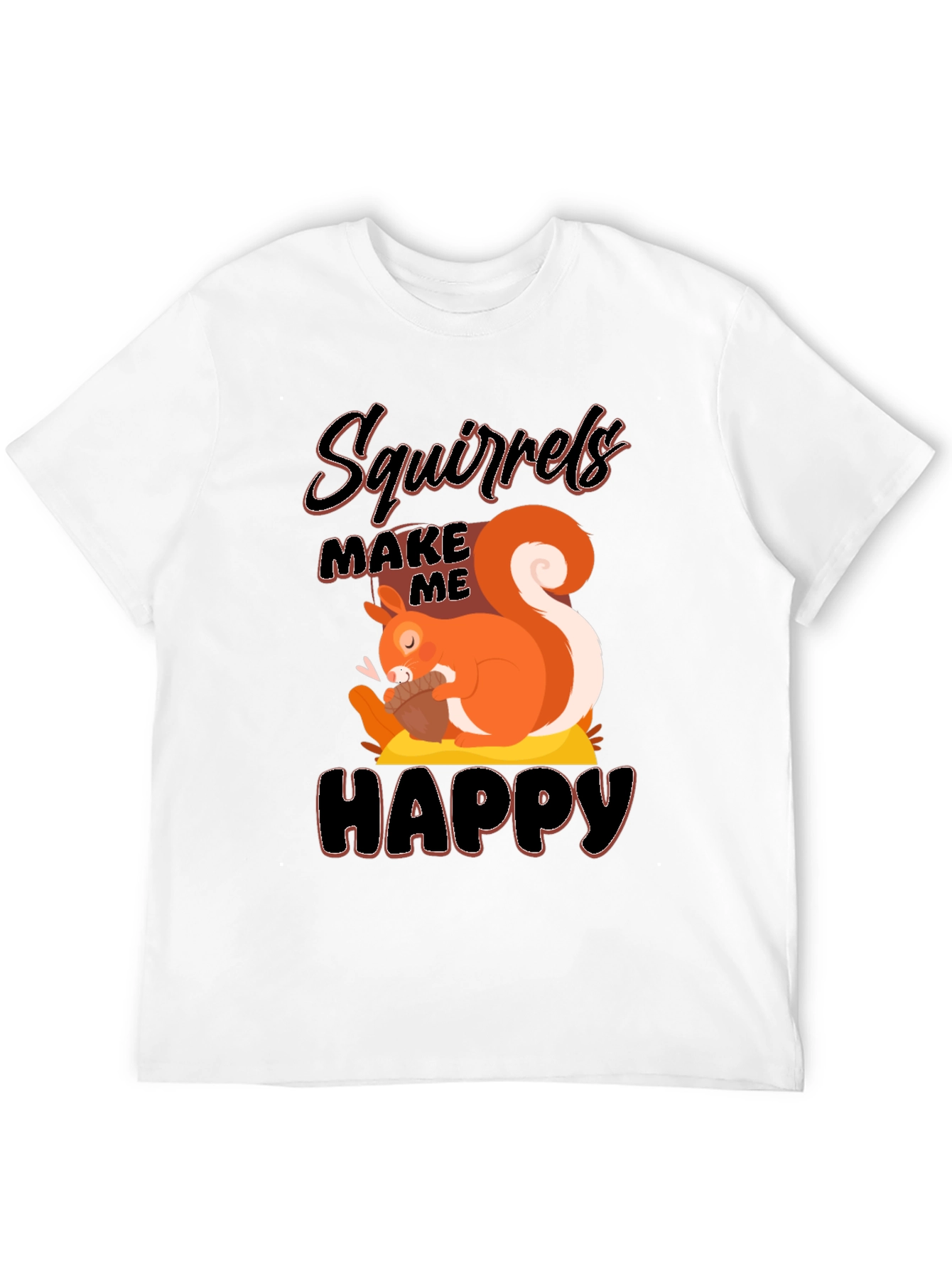 Black Squirrels Make Me Happy T-Shirt view 12