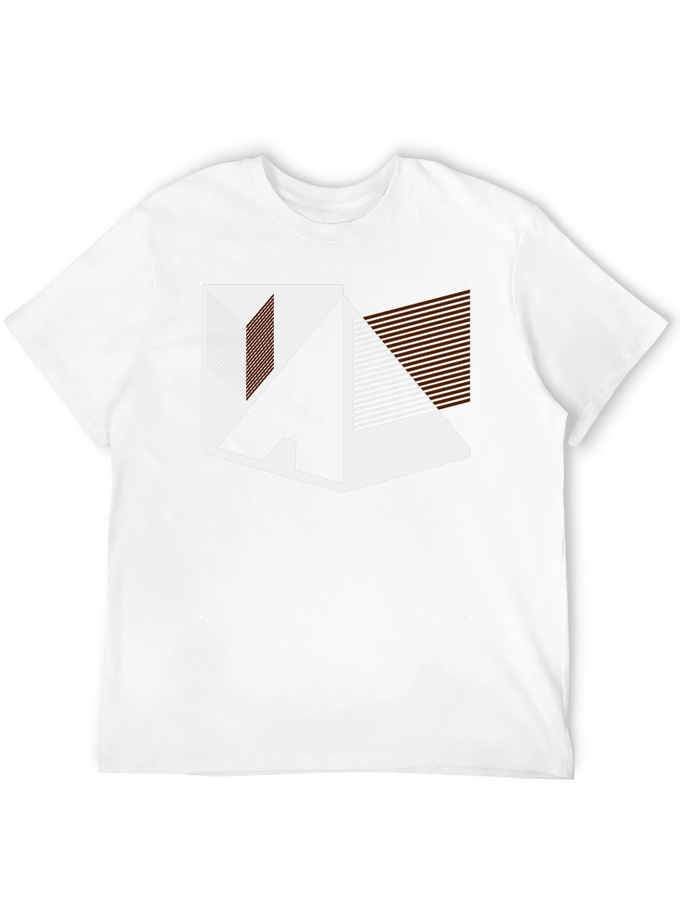 Black Geometric Graphic Print Black T-Shirt view 12