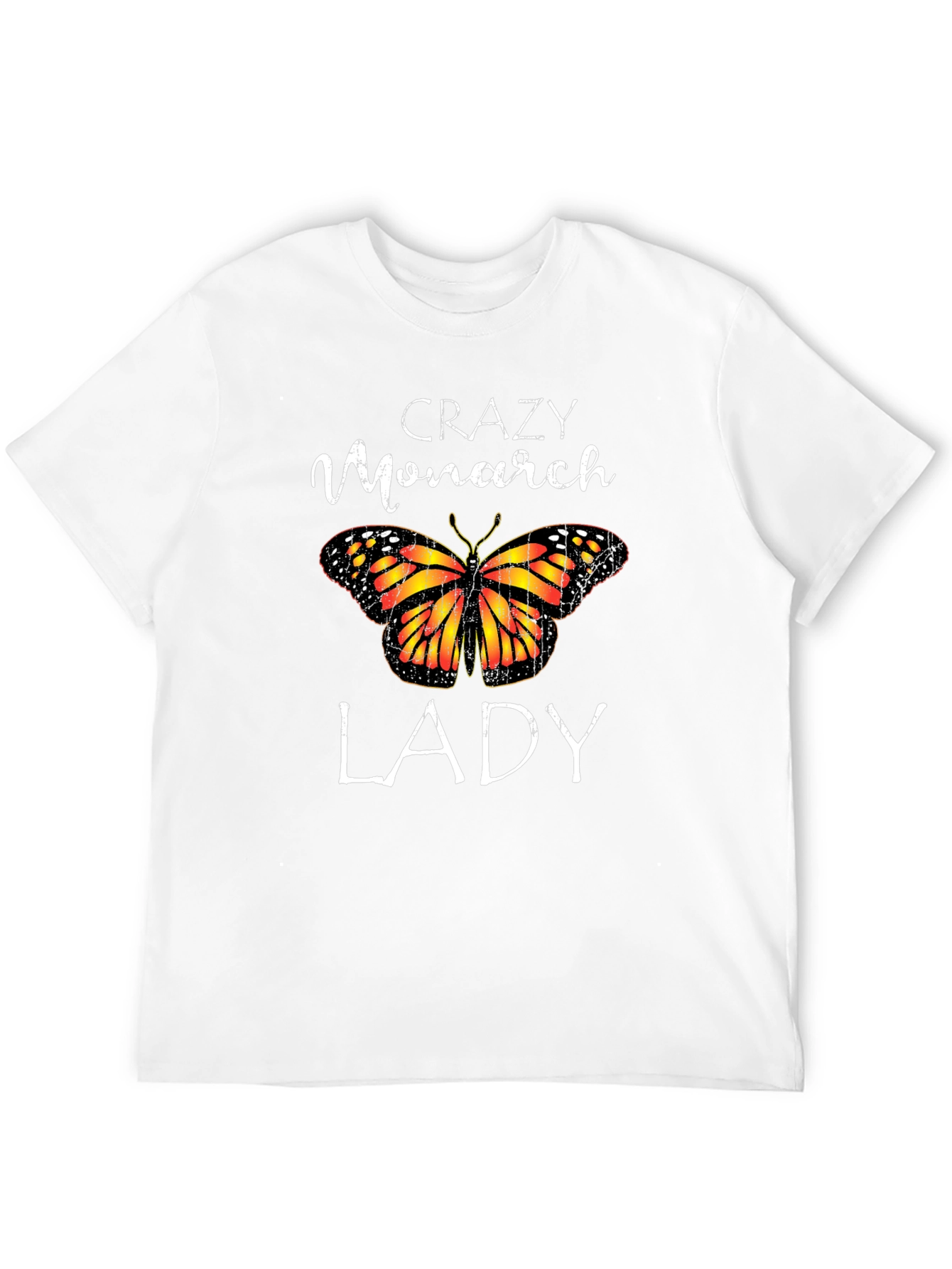Black Crazy Monarch Lady Butterfly Graphic Tee view 12