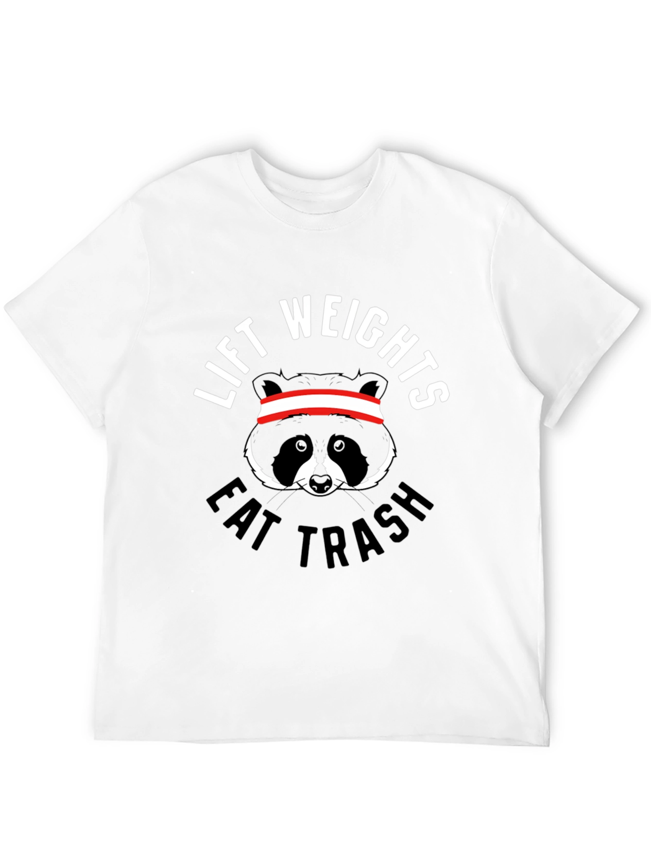 Black Lift Weights Eat Trash Raccoon Graphic Tee view 12