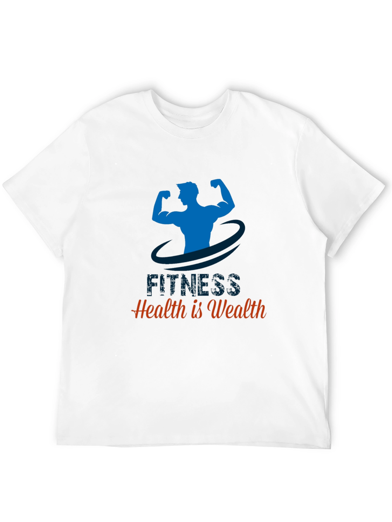 Black Fitness Graphic Tee - Health is Wealth view 12