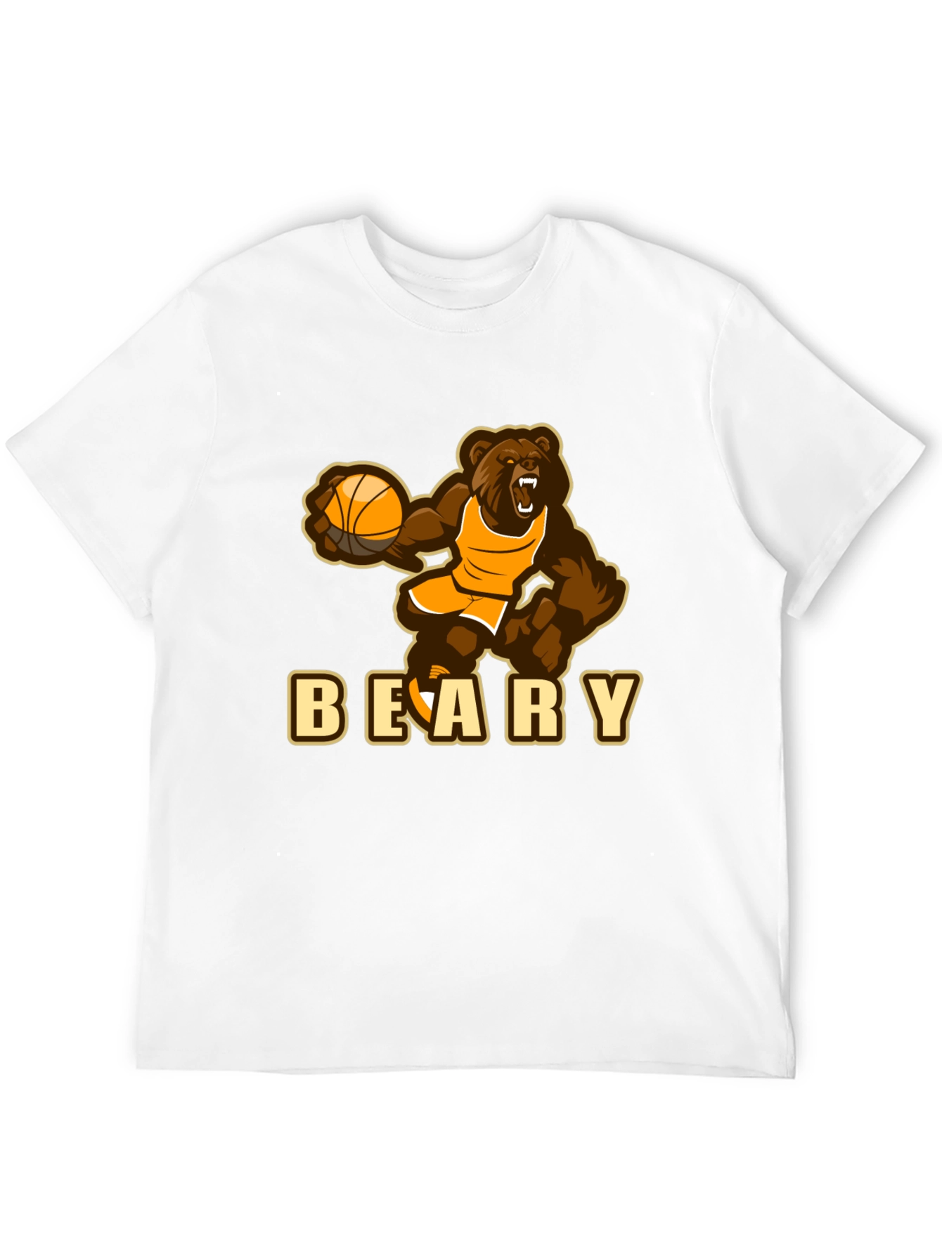 Black Beary Basketball T-Shirt - Funny Sports Tee view 12
