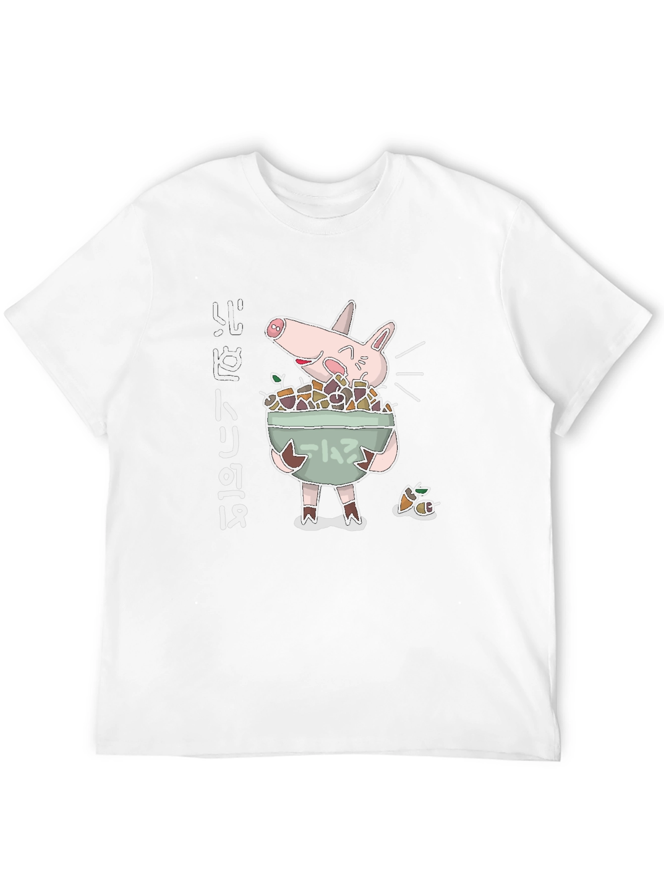 Black Pig Ramen Bowl Graphic Tee - Unique Anime Style view 12