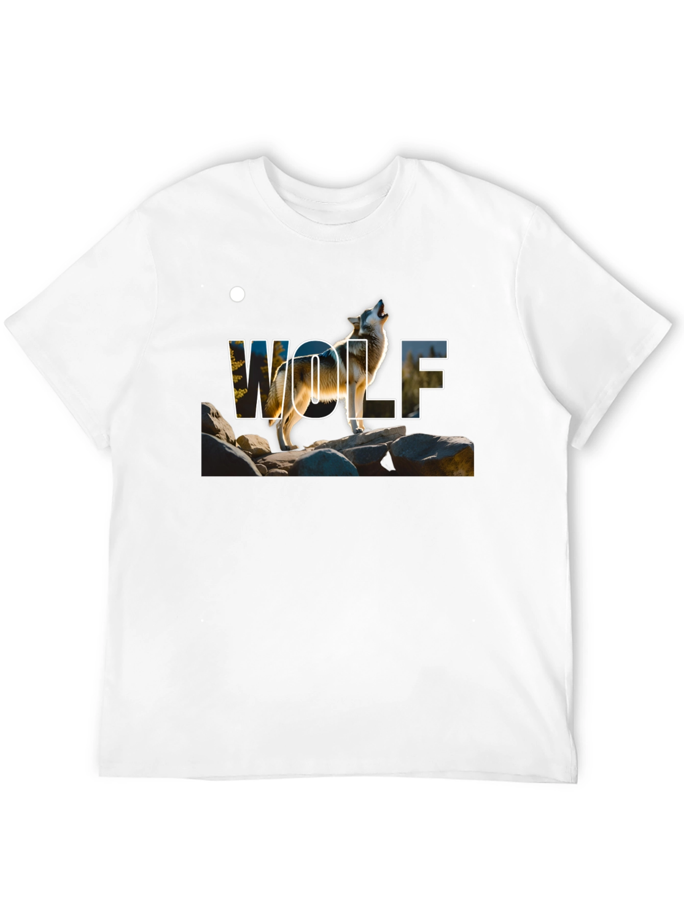 Black Wolf Graphic Print Black T-Shirt view 12