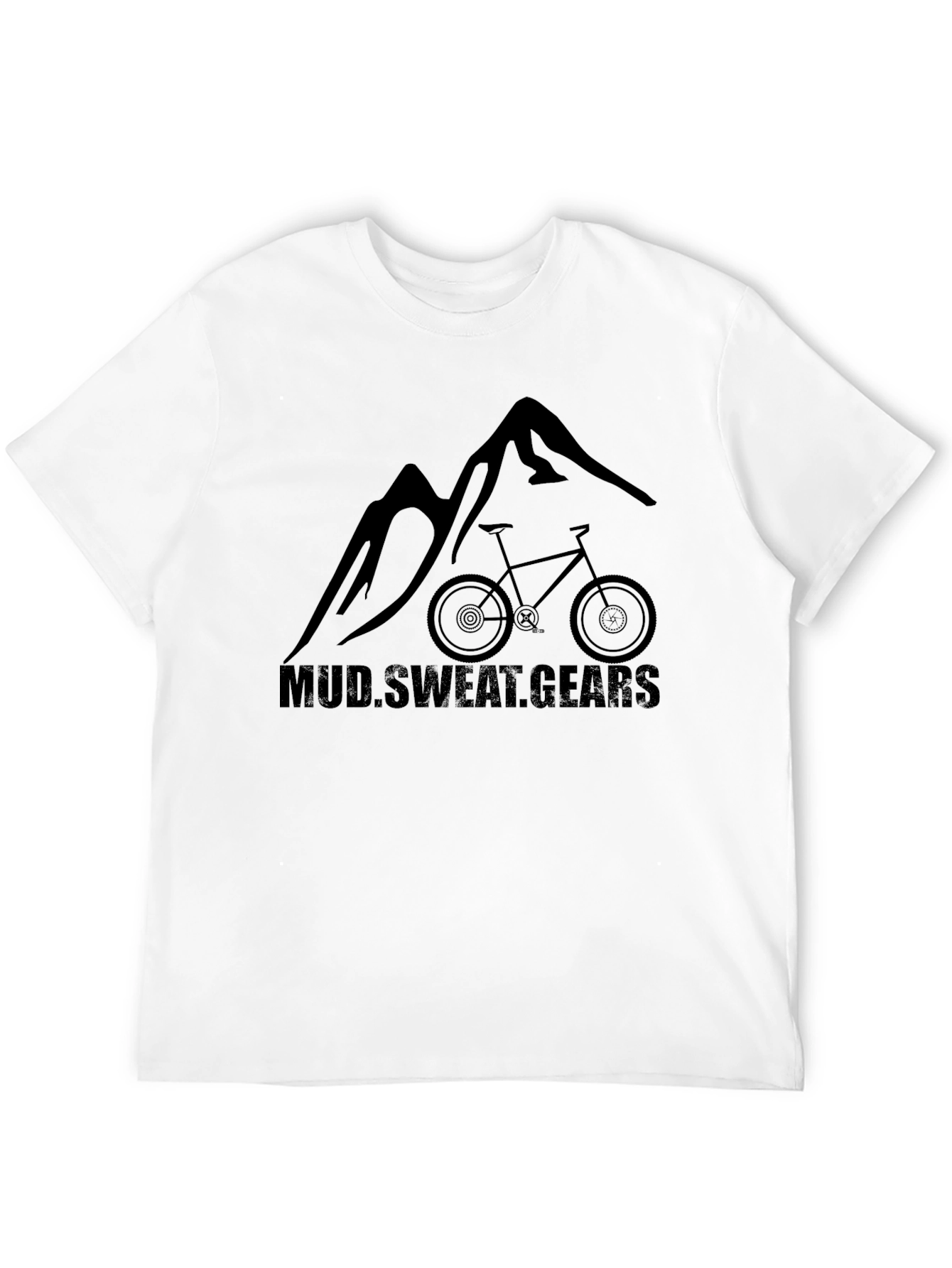 Black Mountain Biking T-Shirt - Mud Sweat Gears Black Tee view 12