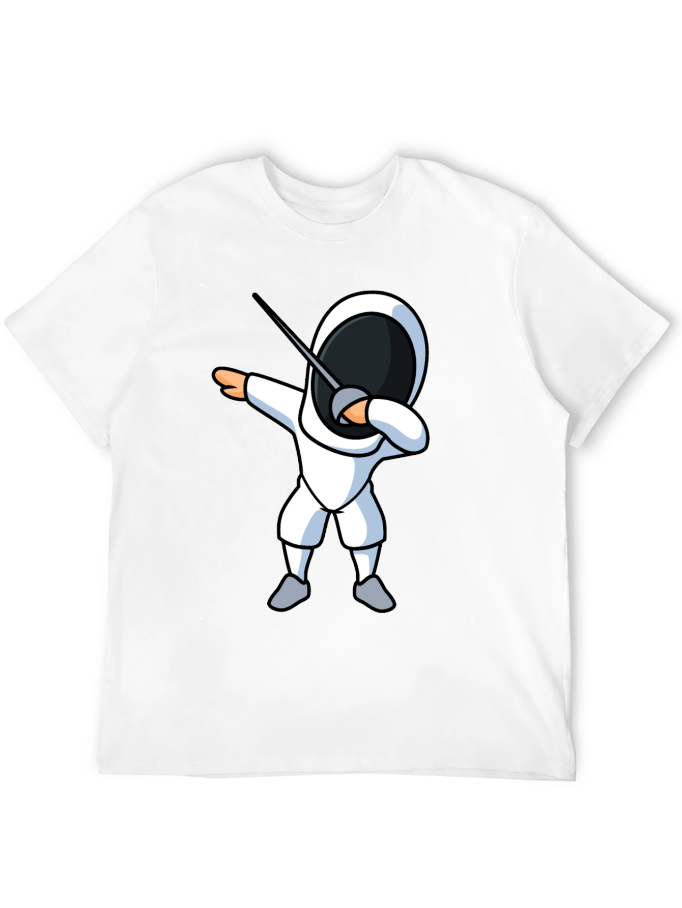 Black Fencing Dabbing T-Shirt - Black Graphic Tee view 12