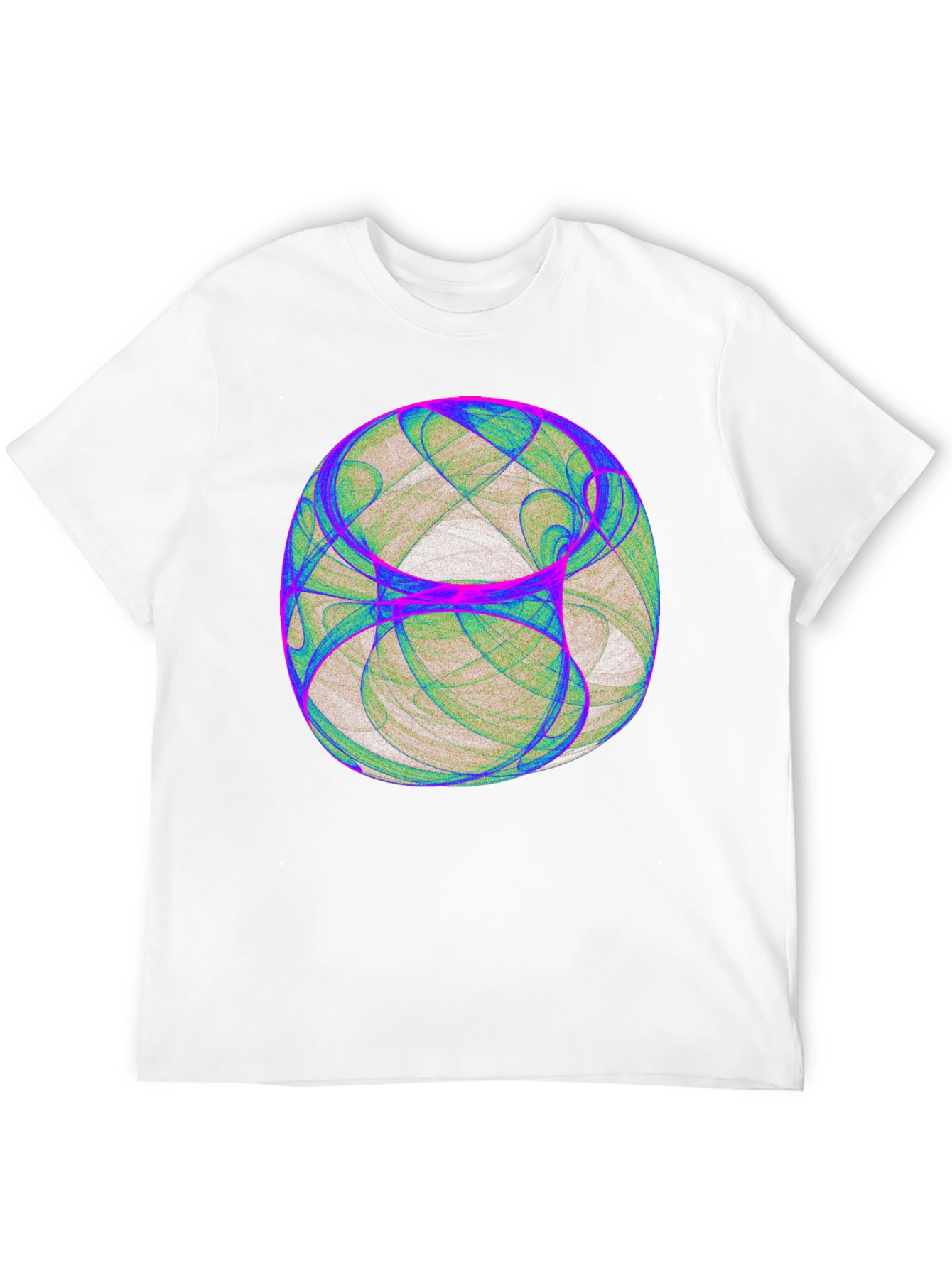 Black Abstract Orb Graphic Tee - Black Cotton Blend T-Shirt view 12