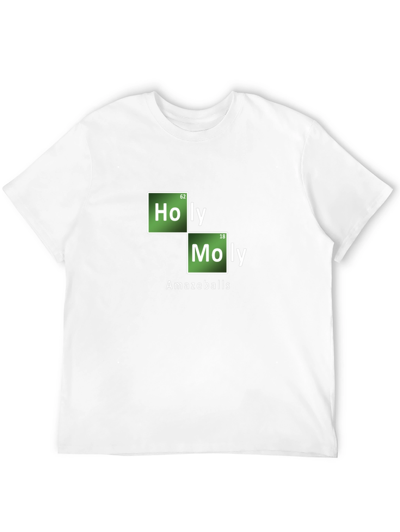 Black Holy Moly AmazeBalls T-Shirt - Funny Periodic Table Tee view 12