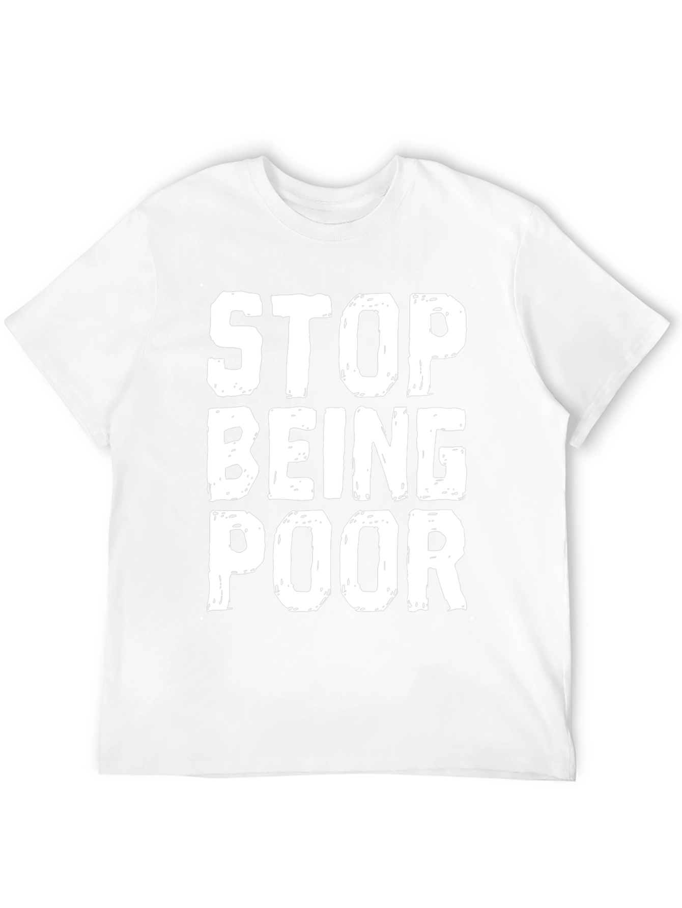 Black Stop Being Poor Graphic T-Shirt view 12