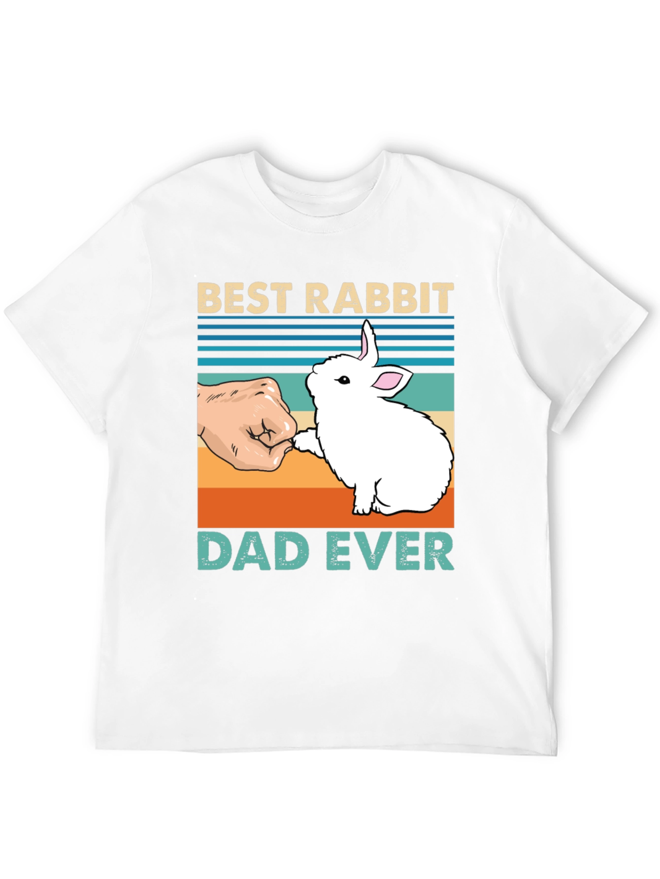Black Best Rabbit Dad Ever T-Shirt view 12