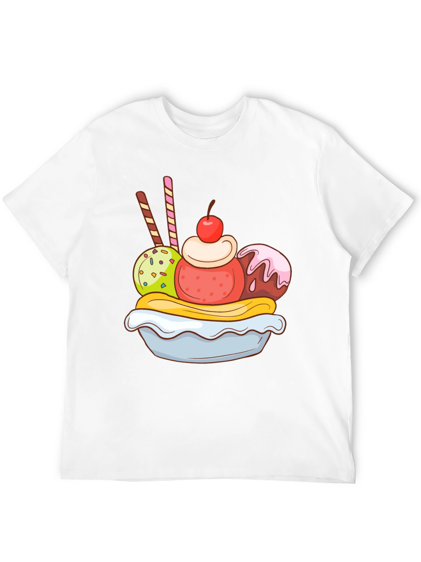 Black Banana Split Graphic Tee - Dessert Lover T-Shirt view 12
