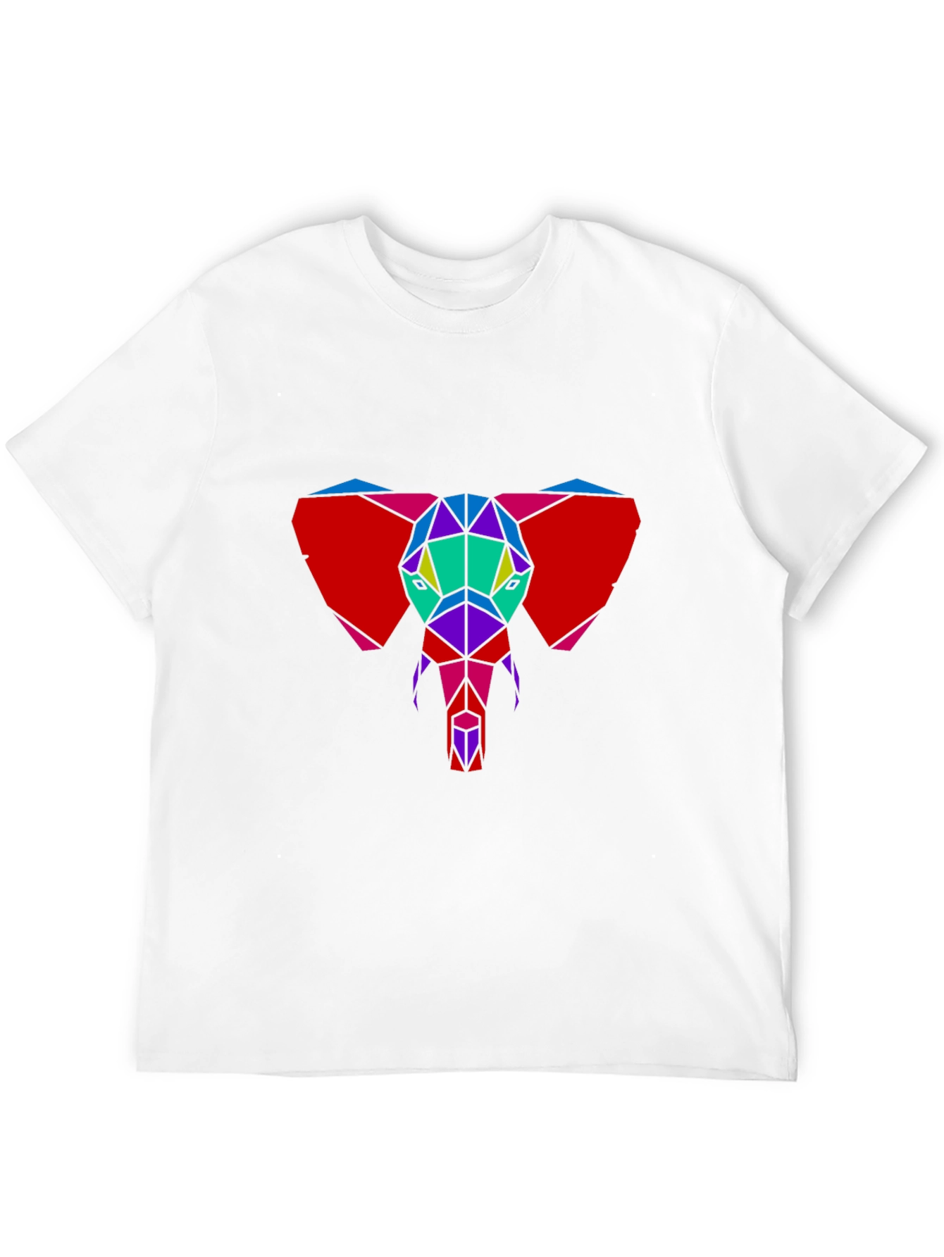 Black Geometric Elephant Graphic Tee - Unique Design view 12