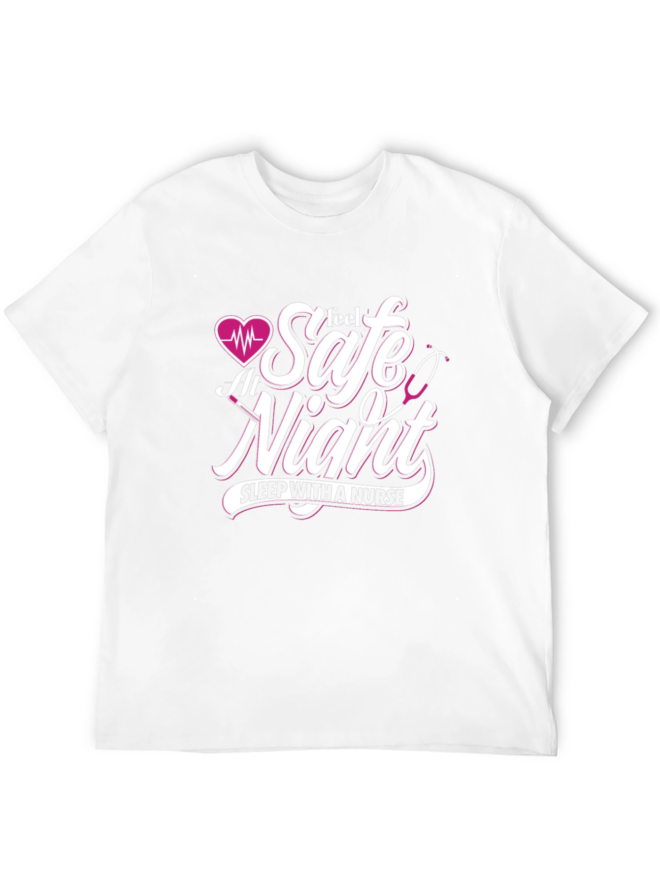 Black Feel Safe At Night Nurse T-Shirt view 12