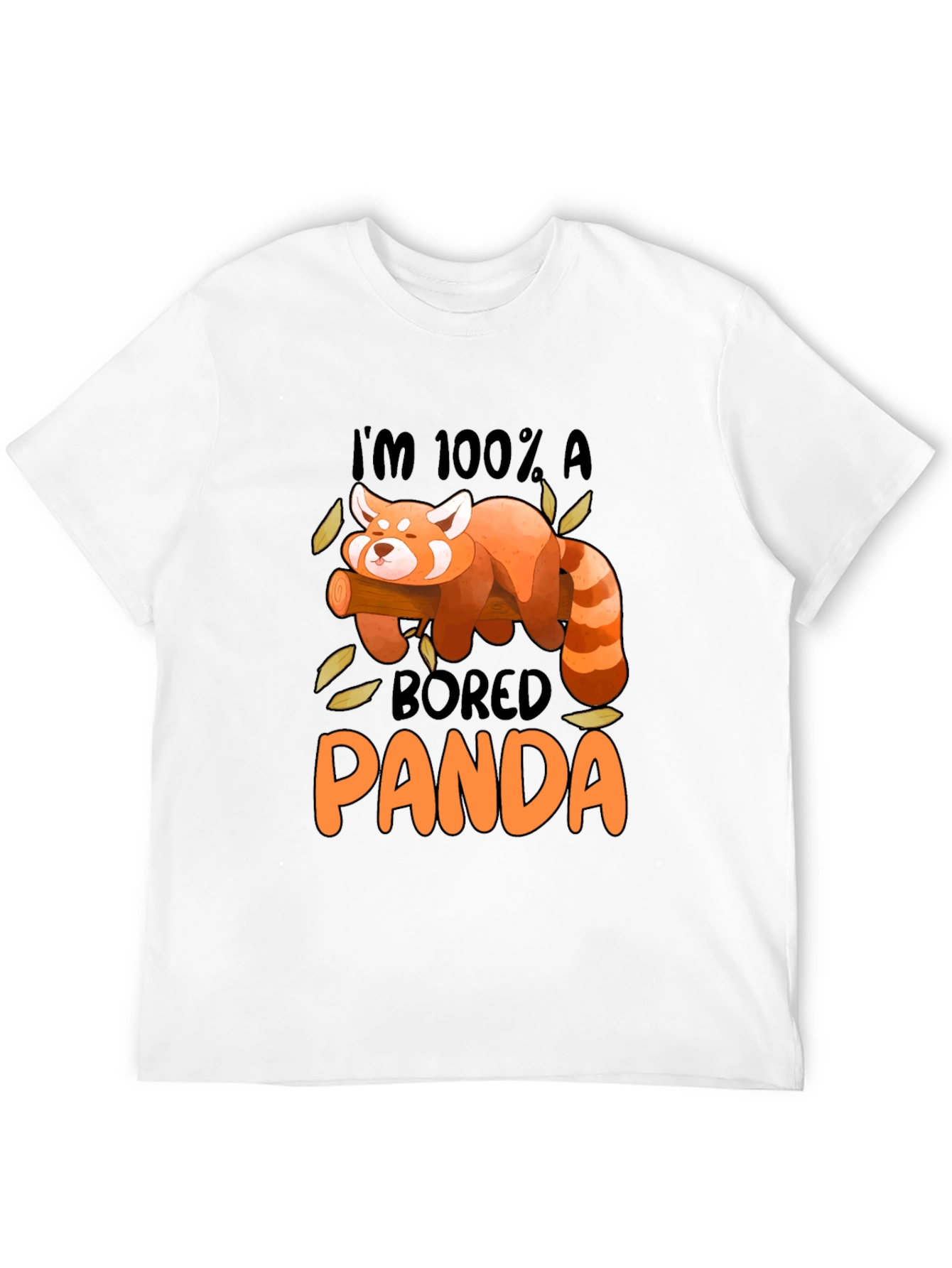 Black Bored Panda Graphic Tee - Black Cotton Casual Shirt view 12