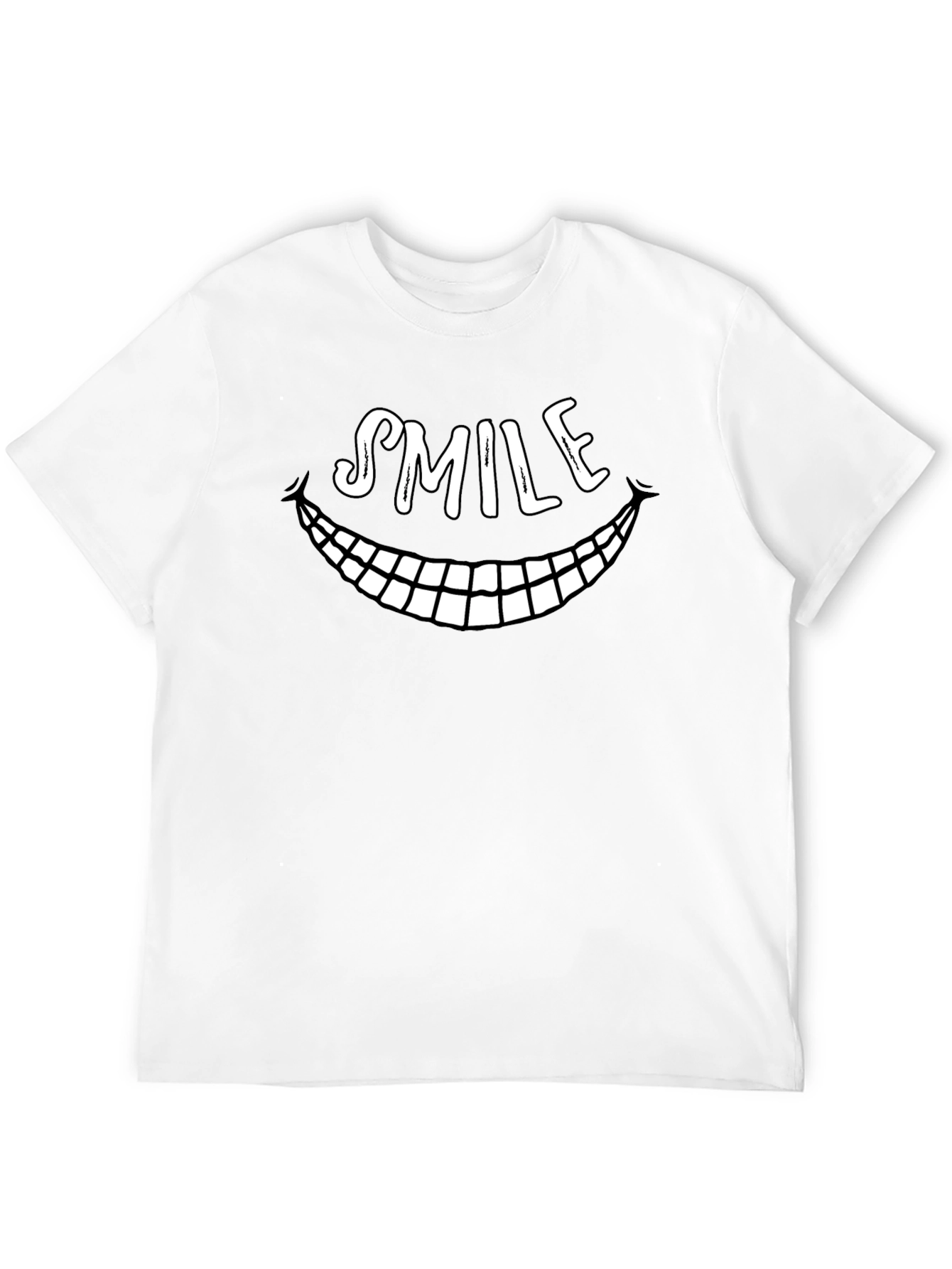 Black Smile Graphic T-Shirt - Funny Face Tee view 12