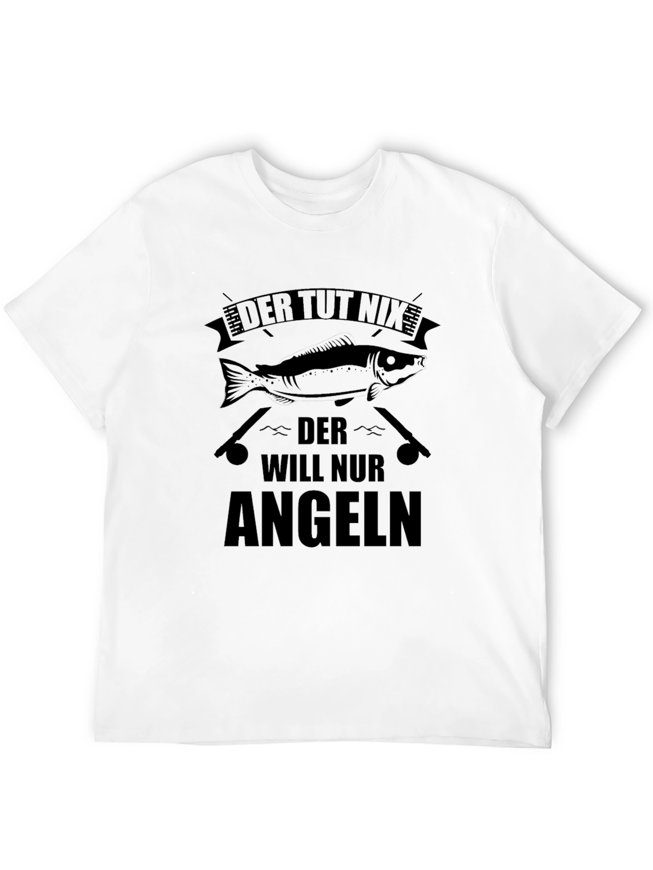 Black Fishing Graphic T-Shirt - "Der Tut Nix Angeln" view 12