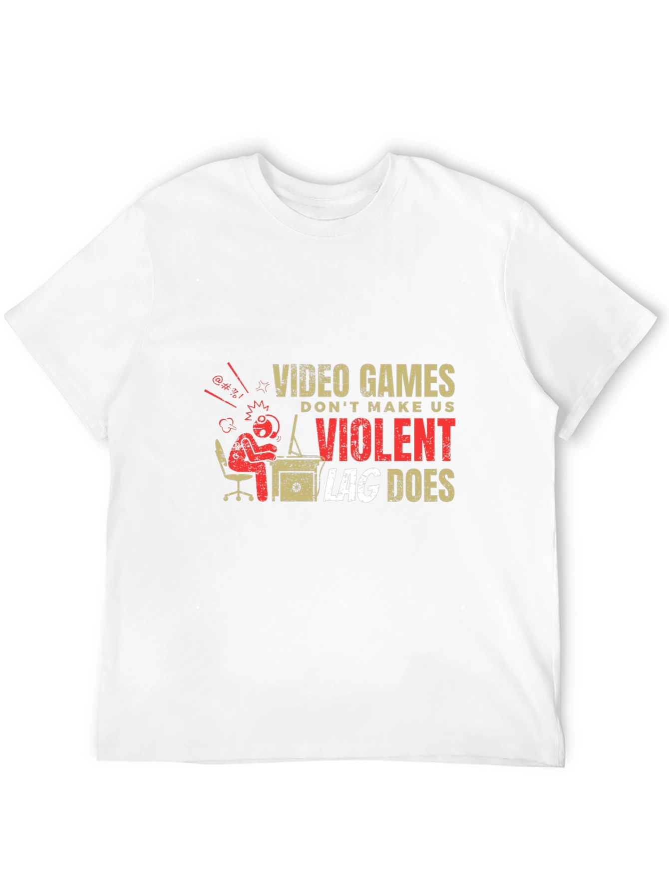 Black Video Game Lag T-Shirt view 12