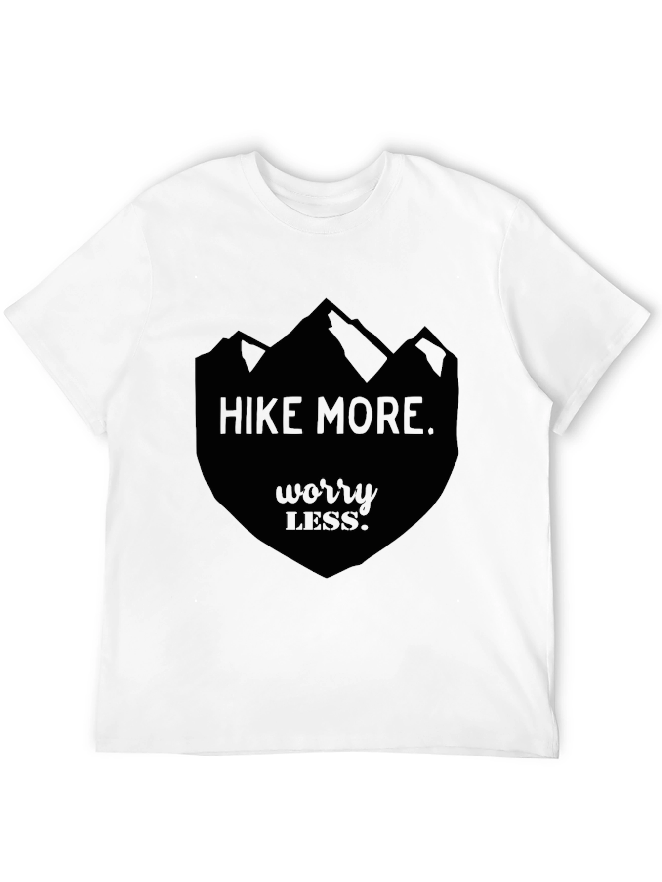 Black Hike More Worry Less Black Graphic Tee view 12