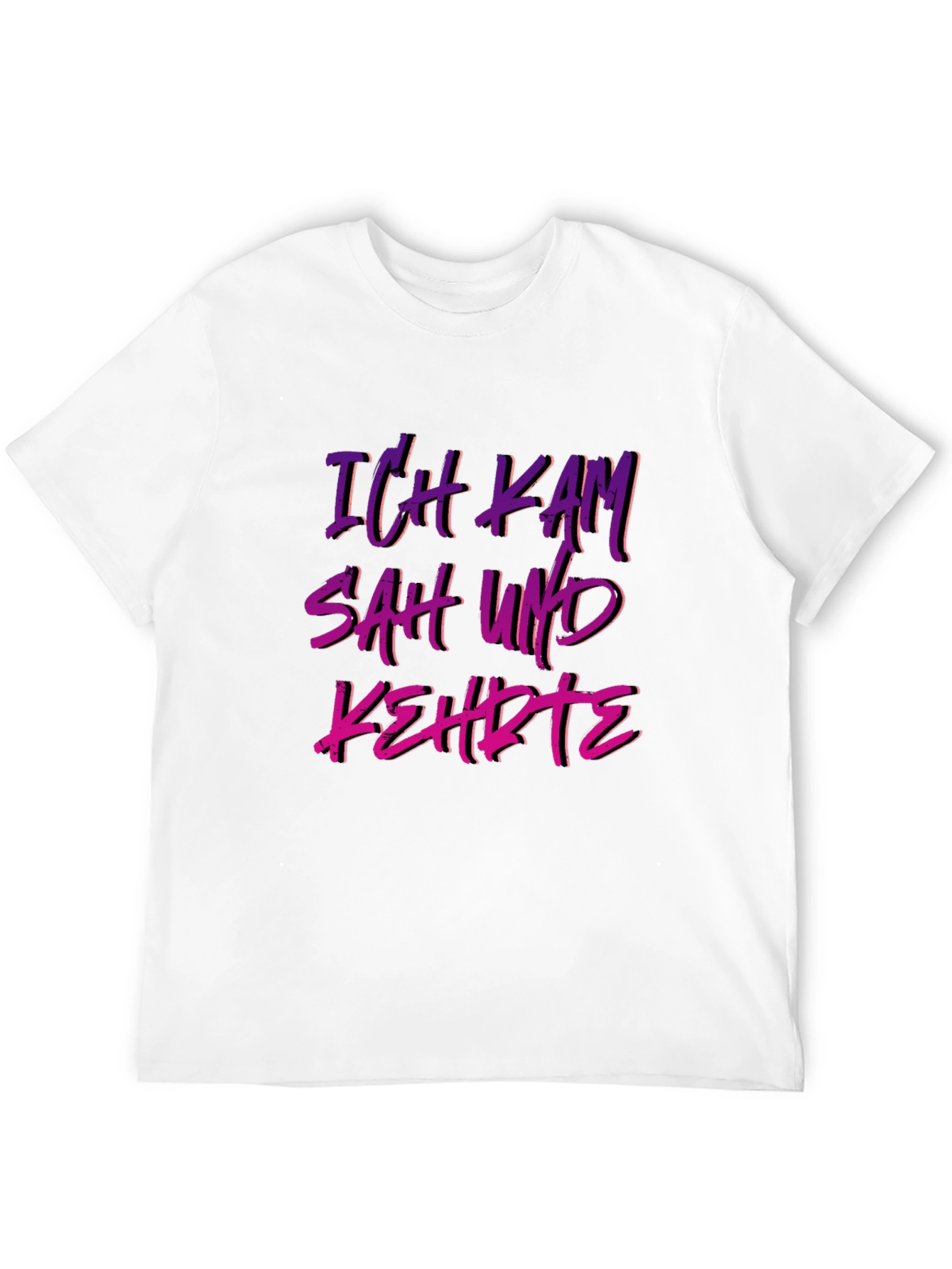 Black Ich Kam Sah Und Kehrte T-Shirt - German Slogan view 12