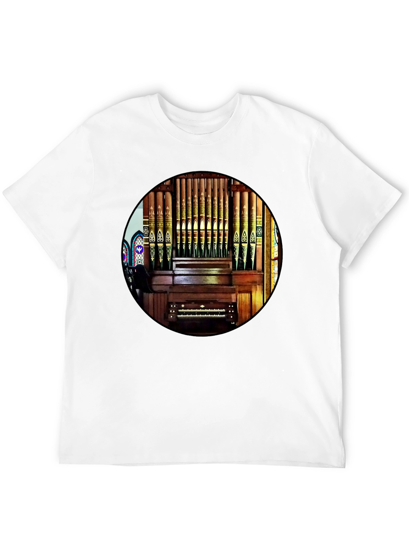 Black Vintage Organ T-Shirt view 12