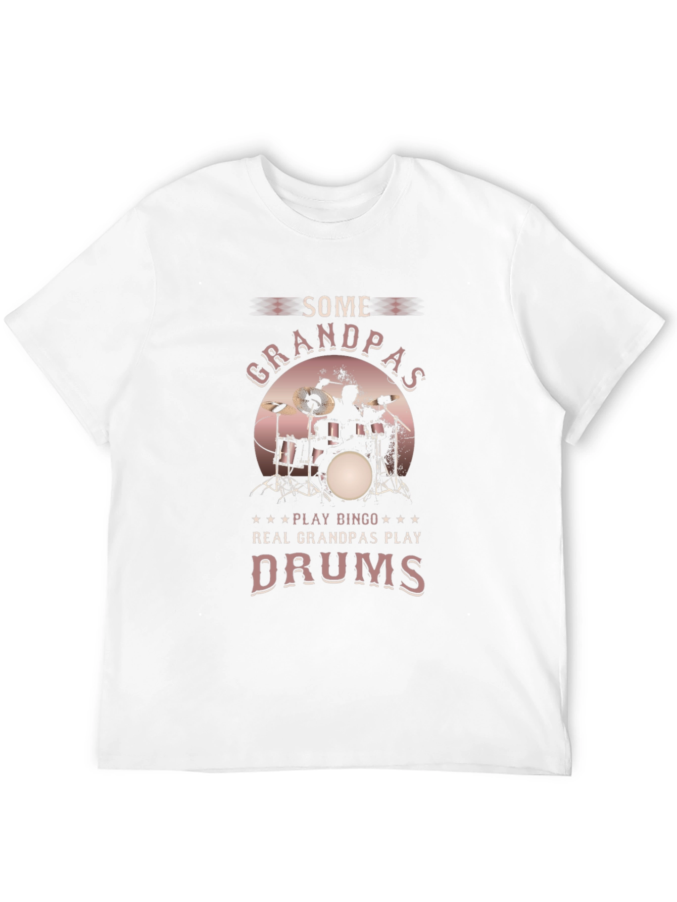 Black Drum Playing Grandpas Graphic Tee view 12
