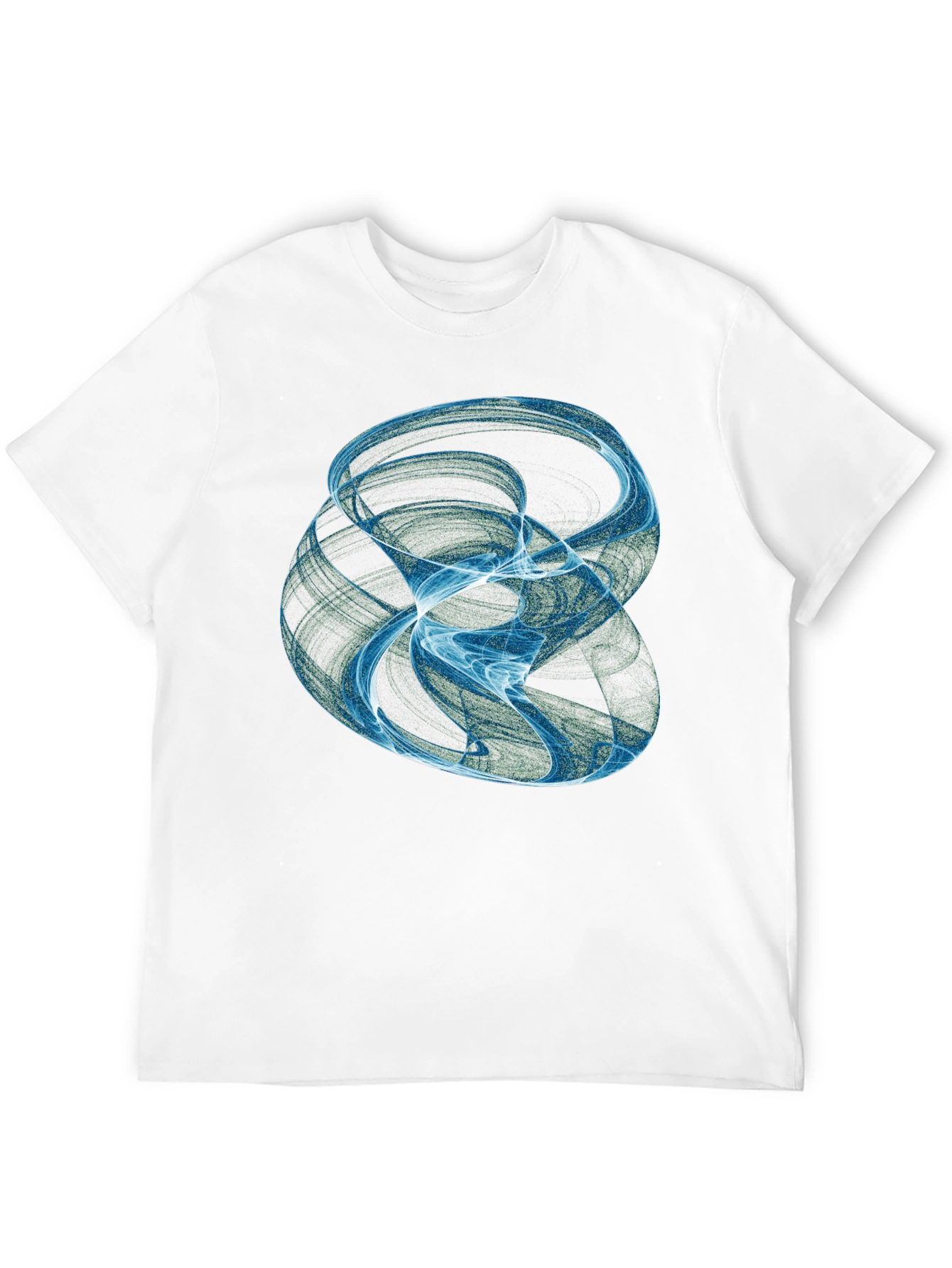Black Abstract Swirl Graphic Black T-Shirt view 12