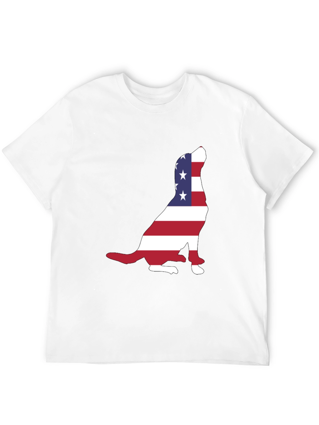 Black Patriotic Dog USA Flag T-Shirt view 12