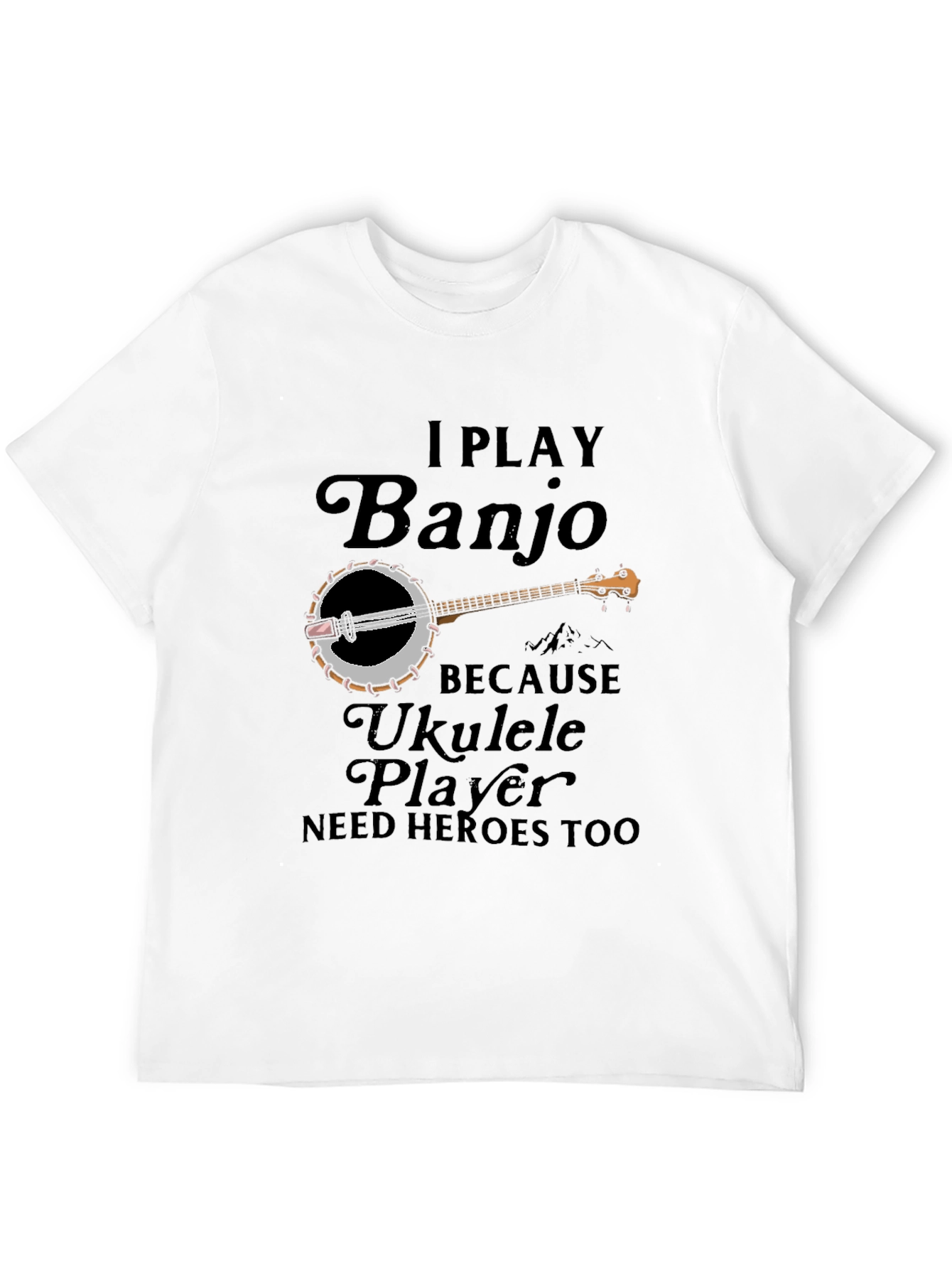 Black Banjo Player T-Shirt - Ukulele Heroes Tee view 12