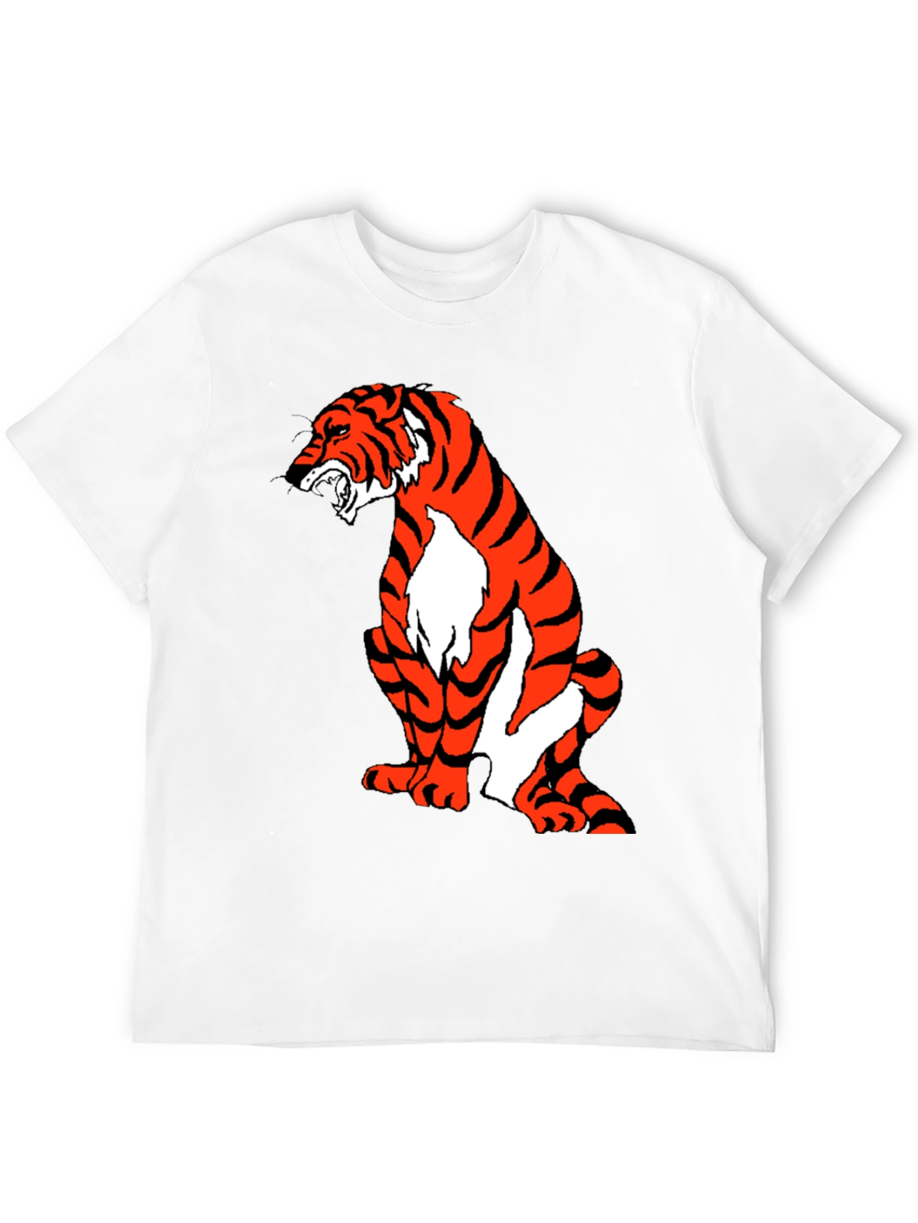 Black Tiger Graphic Black T-Shirt view 12