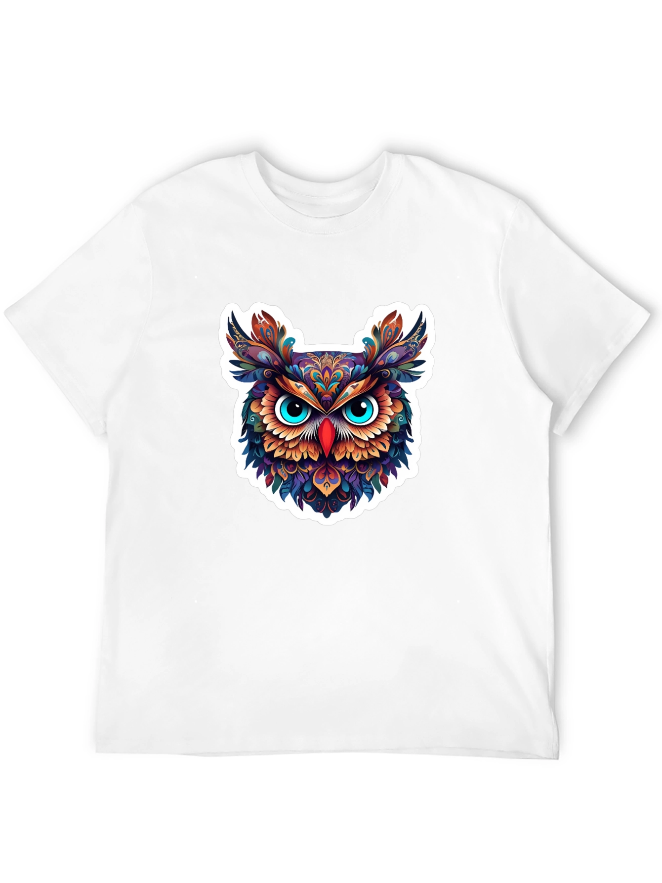 Black Men's Black Owl Graphic Tee view 12
