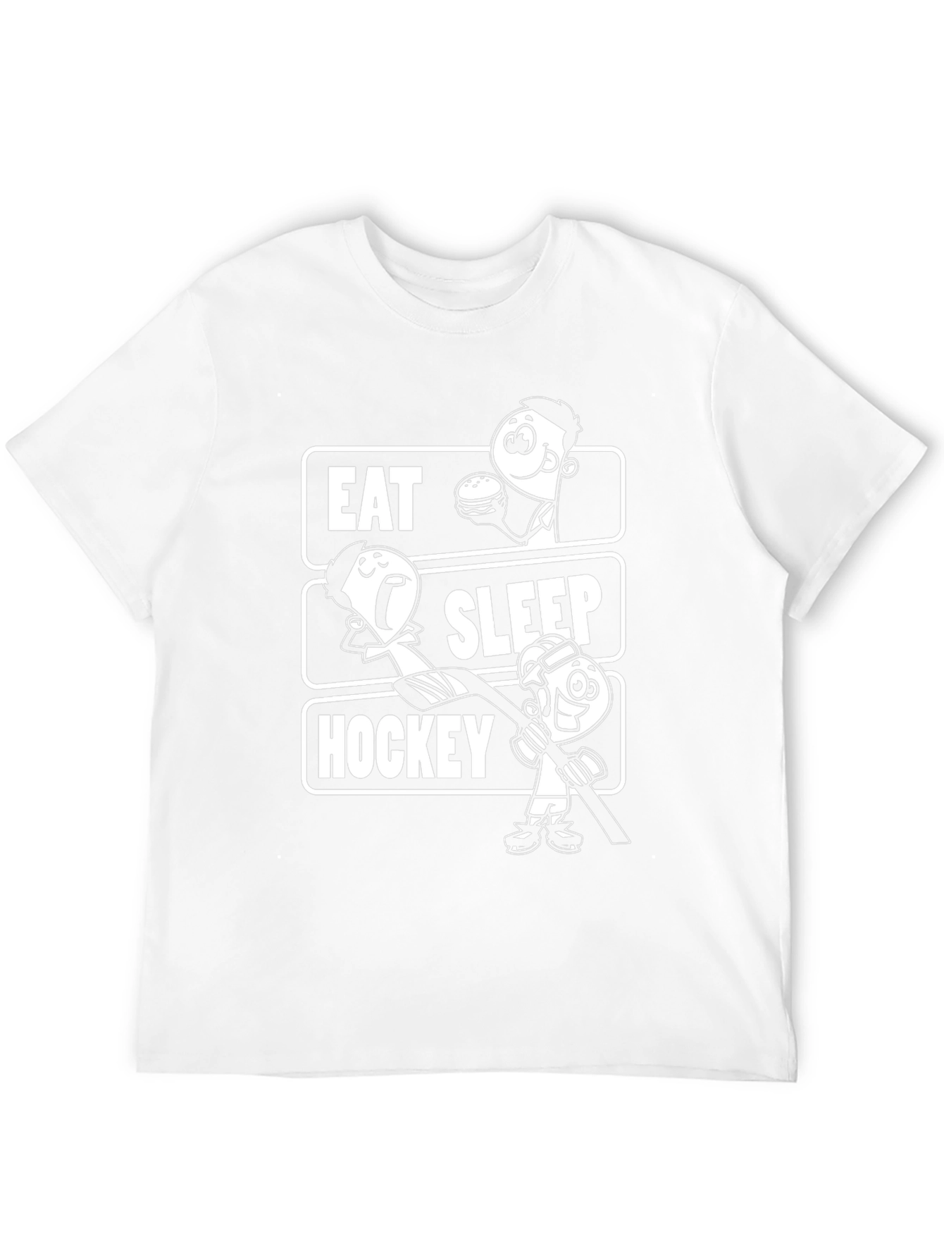 Black Eat Sleep Hockey Black Graphic T-Shirt view 12