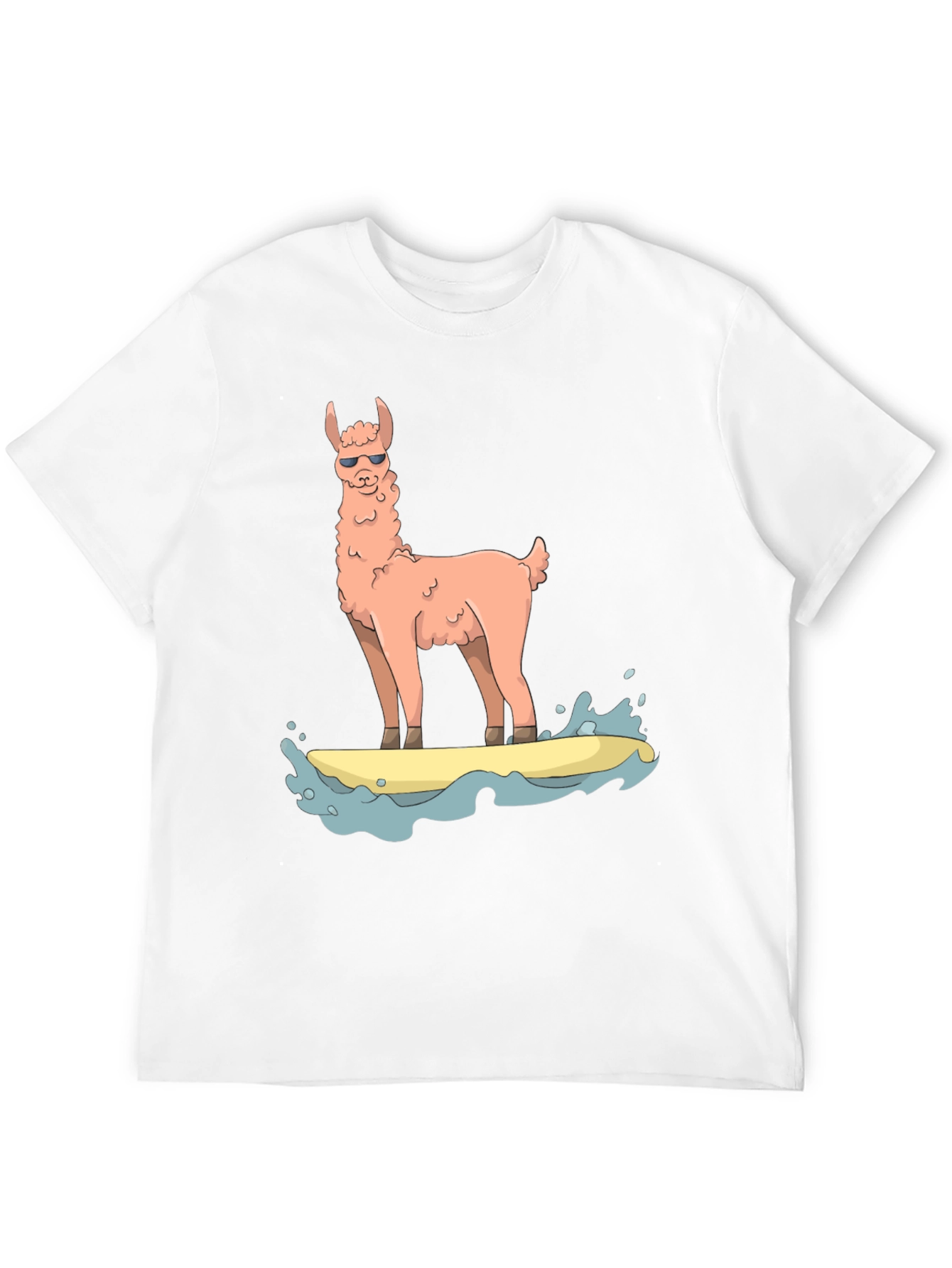 Black Surfing Llama Graphic Tee view 12