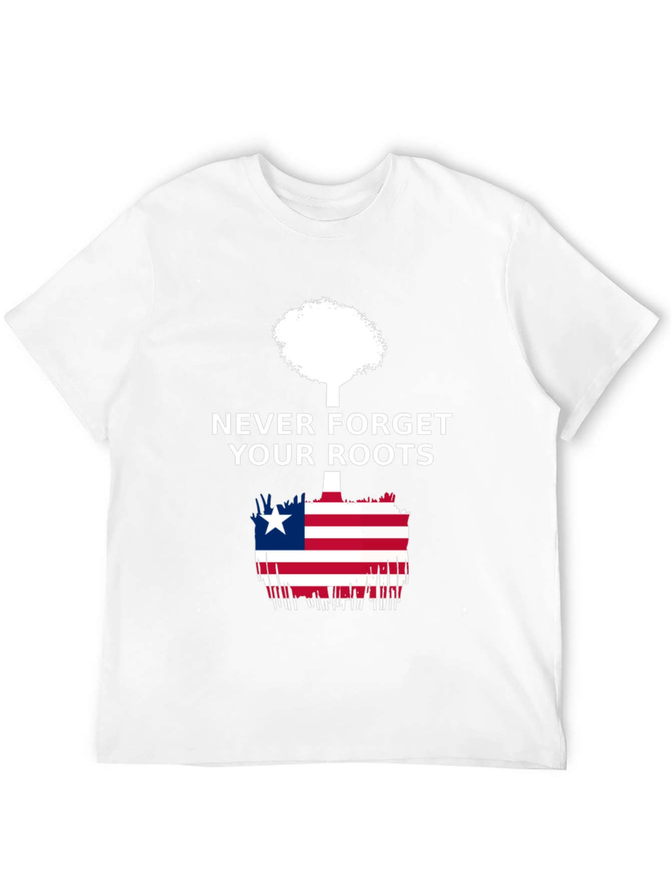 Black Never Forget Your Roots Liberia Flag T-Shirt view 12