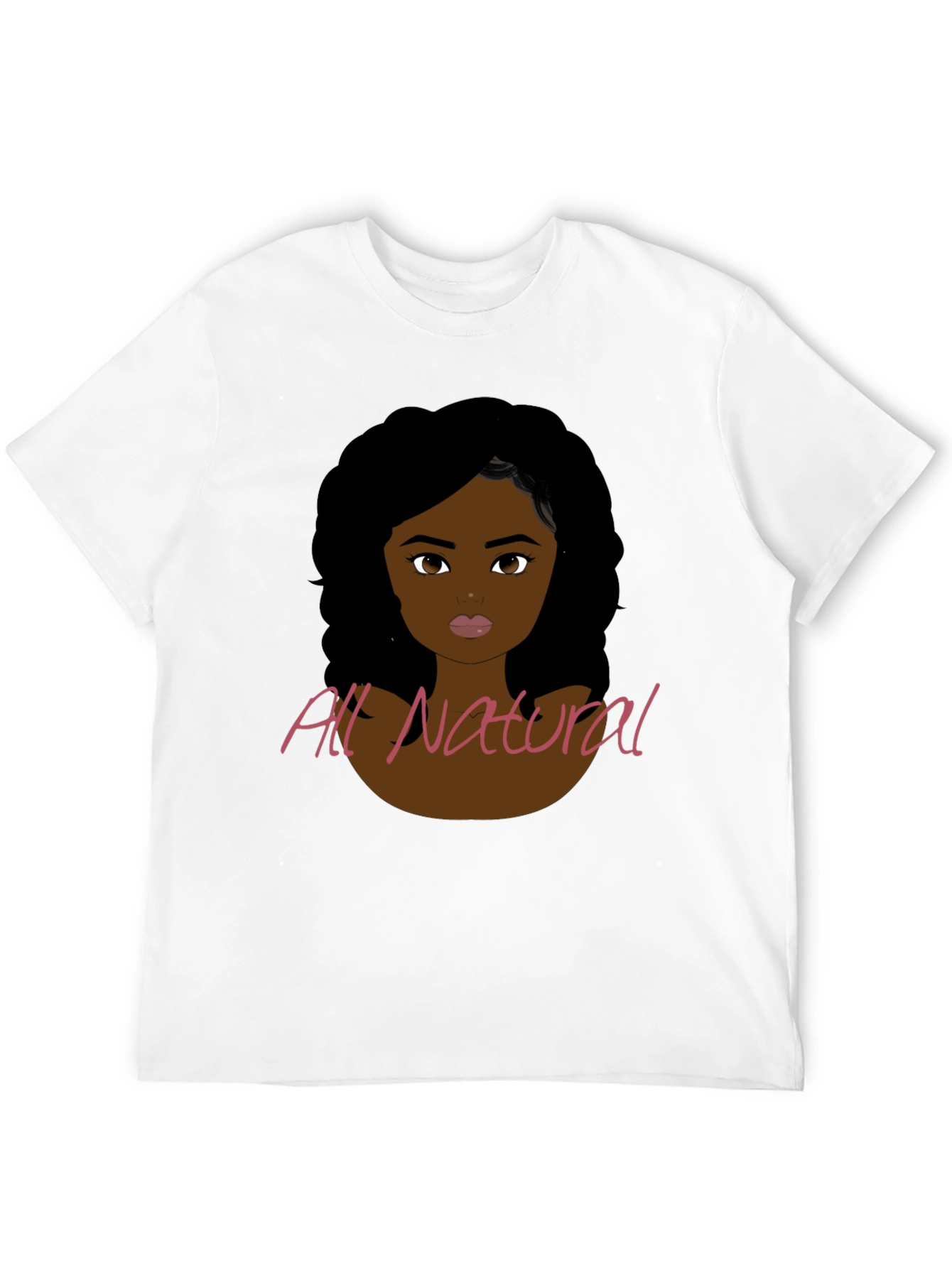 Black All Natural Woman Graphic Print T-Shirt view 12