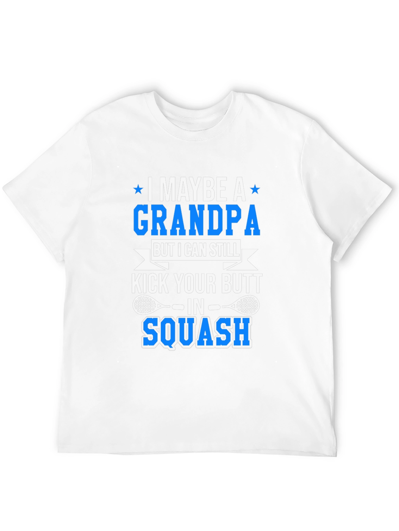 Black Grandpa Squash Player T-Shirt - Kick Your Butt! view 12