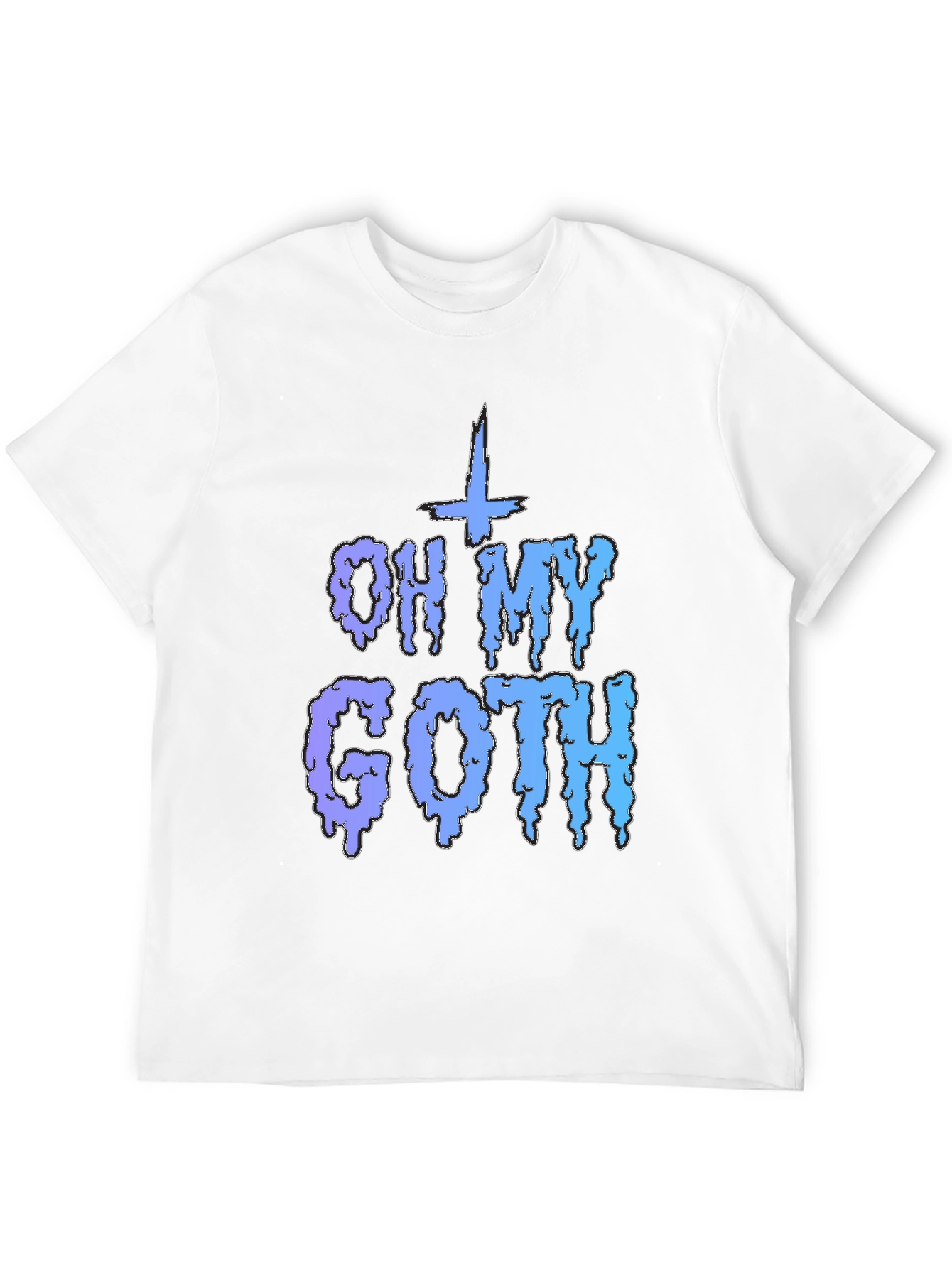 Black Oh My Goth T-Shirt - Black Crew Neck view 12