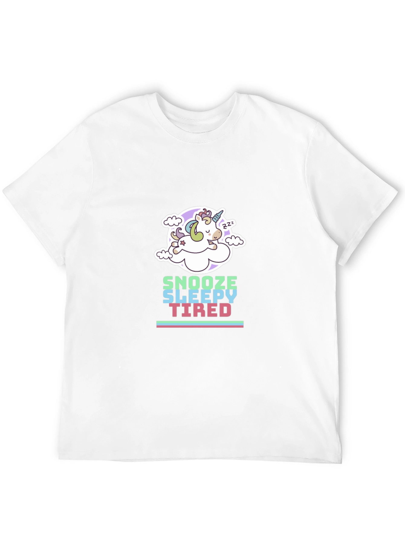 Black Snooze Sleepy Tired T-Shirt - Unicorn Design view 12