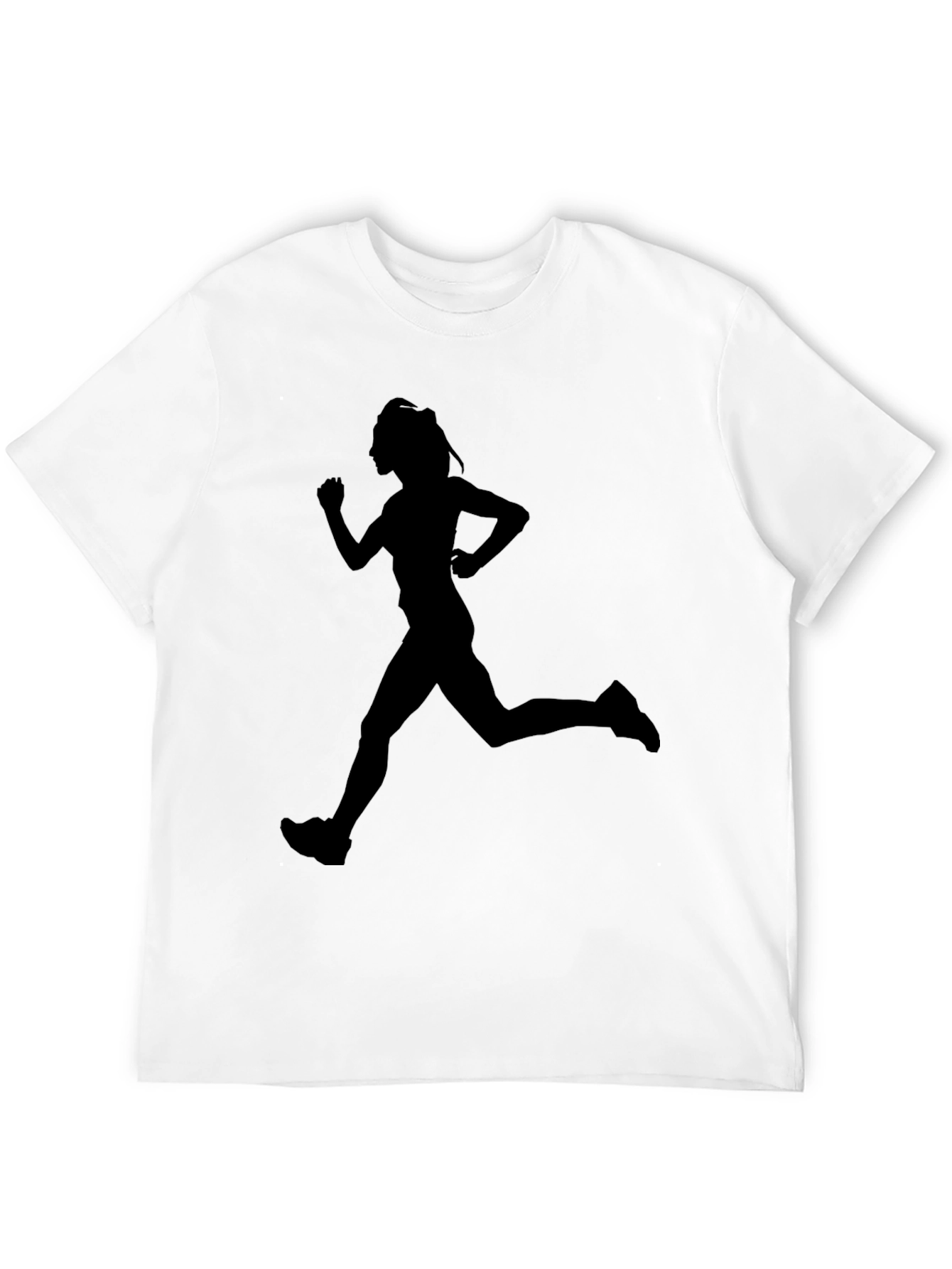 Black Runner Silhouette Black Graphic Tee view 12