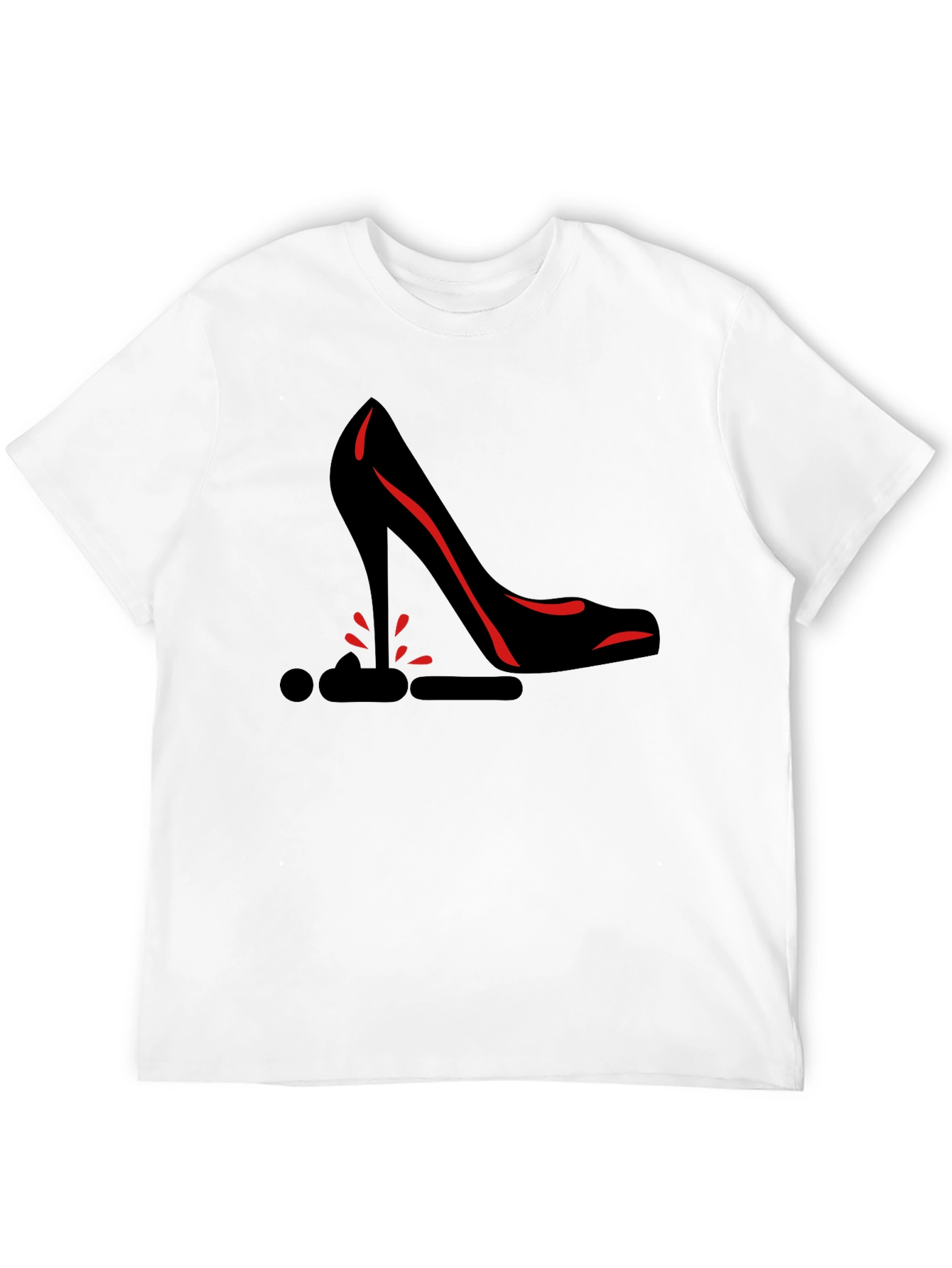Black High Heel Graphic Black T-Shirt view 12